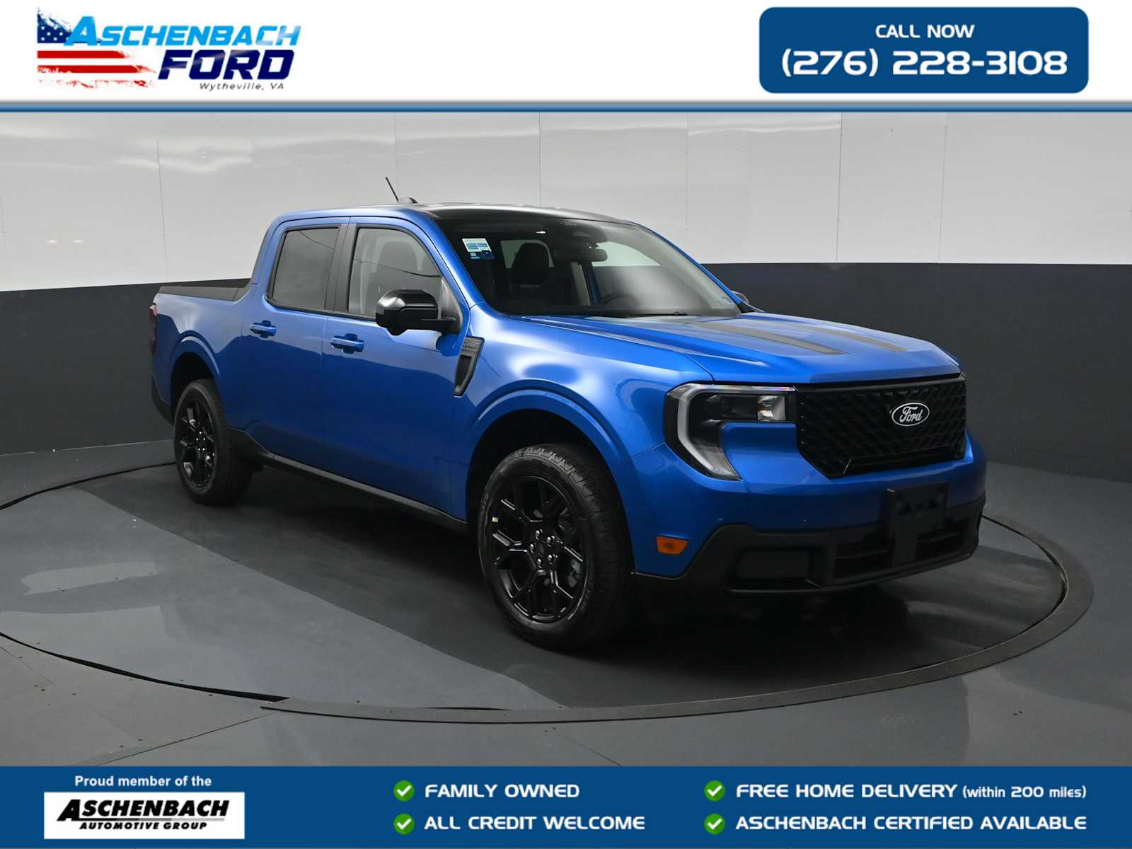 Velocity Blue 2026 Ford Maverick Lariat SuperCrew AWD Pickup Truck All-Wheel Drive 8-Speed Automatic