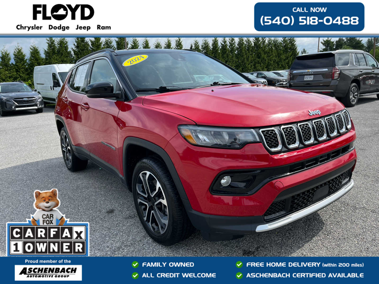 Red Hot Pearlcoat 2024 Jeep Compass SUV / Crossover Four-Wheel Drive 8-Speed Automatic