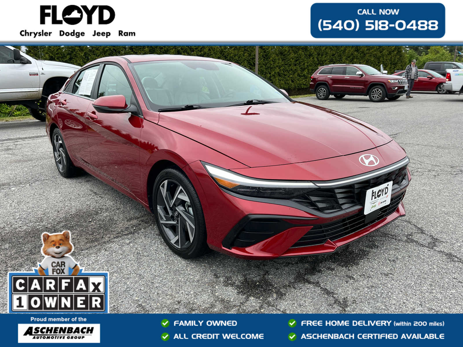Ultimate Red 2025 Hyundai Elantra Sedan Front-Wheel Drive Continuously Variable Transmission