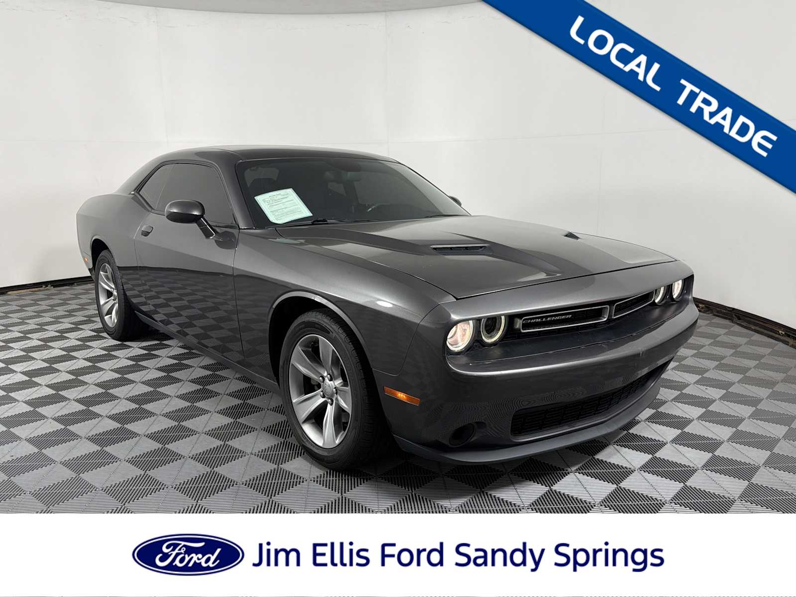 Gray (Granite Crystal Metallic Clearcoat) 2015 Dodge Challenger Coupe Rear-Wheel Drive 8-Speed Automatic