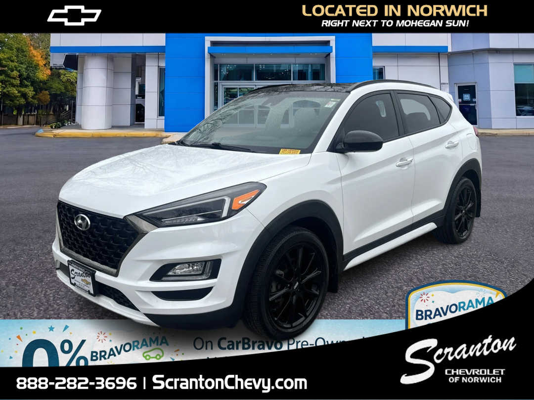 Dazzling White 2019 Hyundai Tucson Night AWD SUV / Crossover All-Wheel Drive 6-Speed Automatic