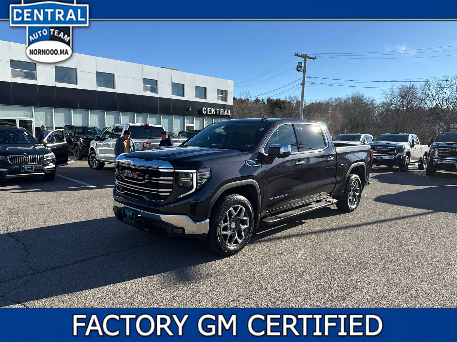 Titanium Rush Metallic 2022 GMC Sierra 1500 SLT Crew Cab 4WD Pickup Truck Four-Wheel Drive Automatic