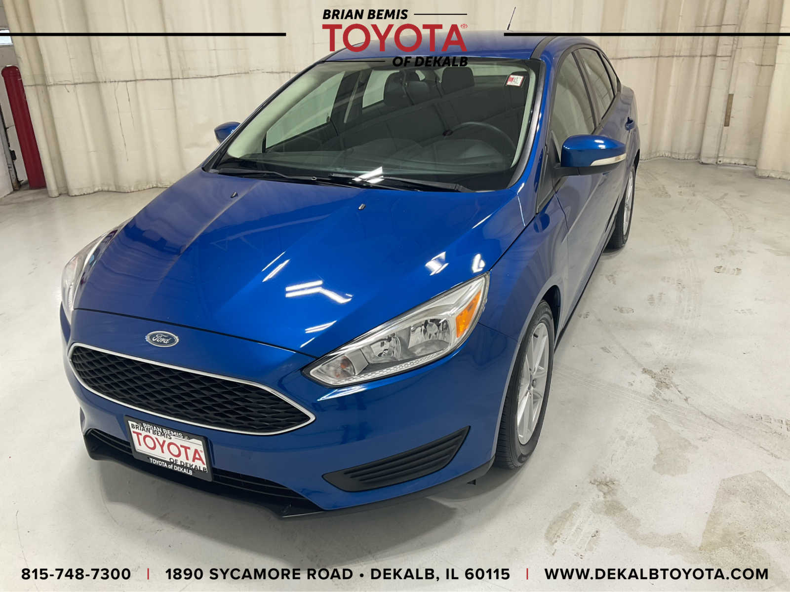 Lightning Blue 2018 Ford Focus Sedan Front-Wheel Drive 6-Speed Automatic
