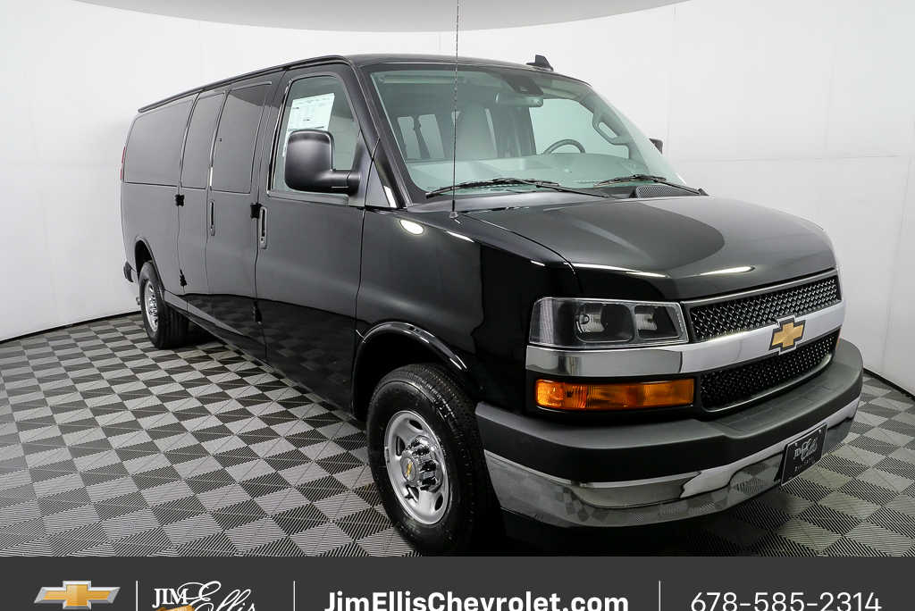 Black 2025 Chevrolet Express 3500 LT Extended RWD Van Rear-Wheel Drive 8-Speed Automatic