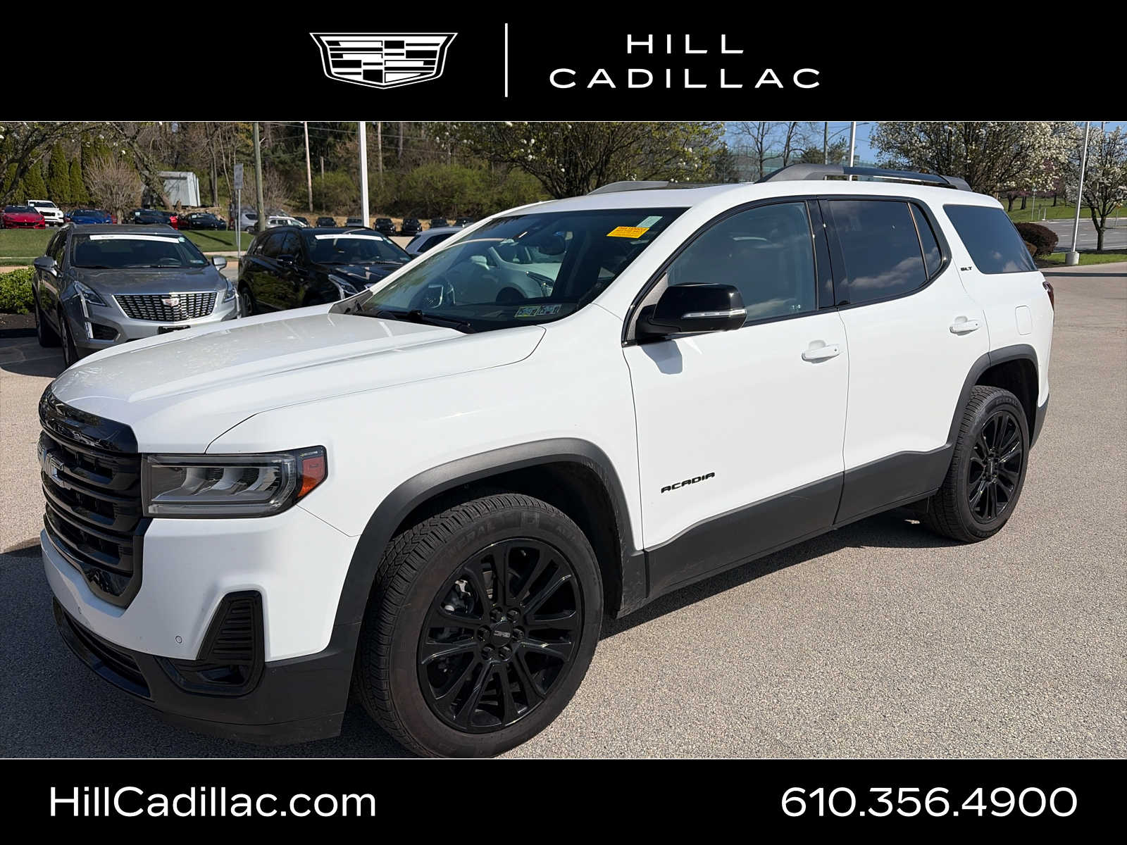 Summit White 2023 GMC Acadia SLT AWD SUV / Crossover Four-Wheel Drive 9-Speed Automatic