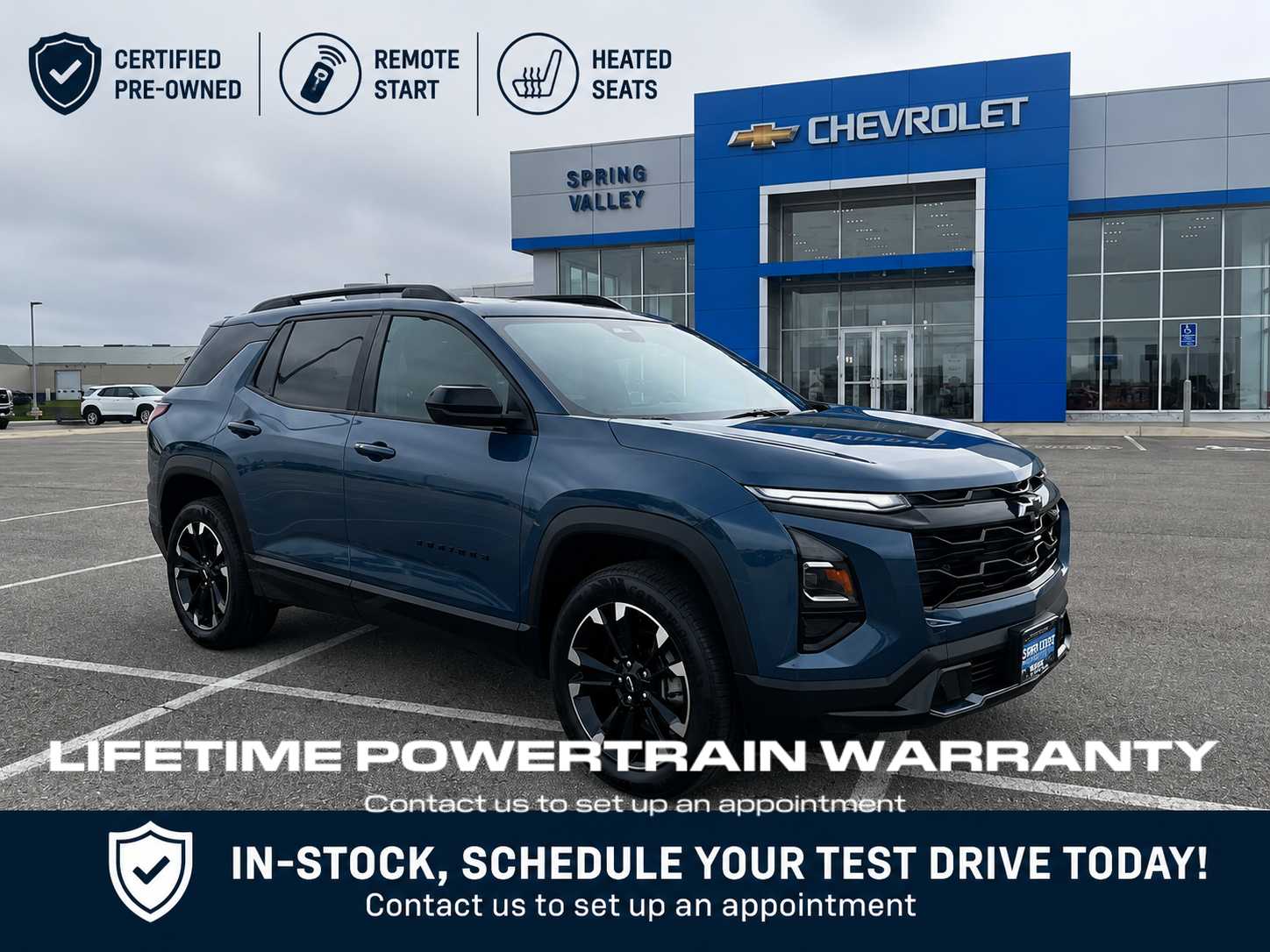 Lakeshore Blue Metallic 2025 Chevrolet Equinox RS FWD SUV / Crossover Front-Wheel Drive Continuously Variable Transmission