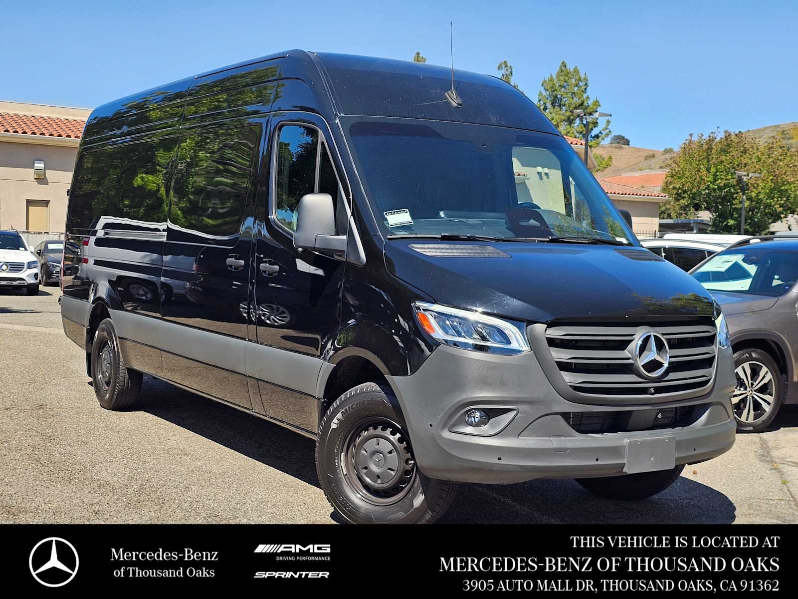 Jet Black 2025 Mercedes-Benz Sprinter Cargo 2500 170 High Roof RWD Van Rear-Wheel Drive 9-Speed Automatic