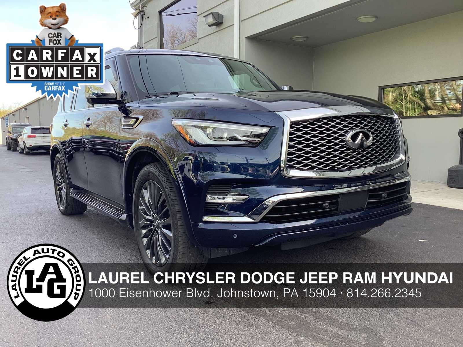 Hermosa Blue 2023 INFINITI QX80 Sensory 4WD SUV / Crossover All-Wheel Drive 7-Speed Automatic
