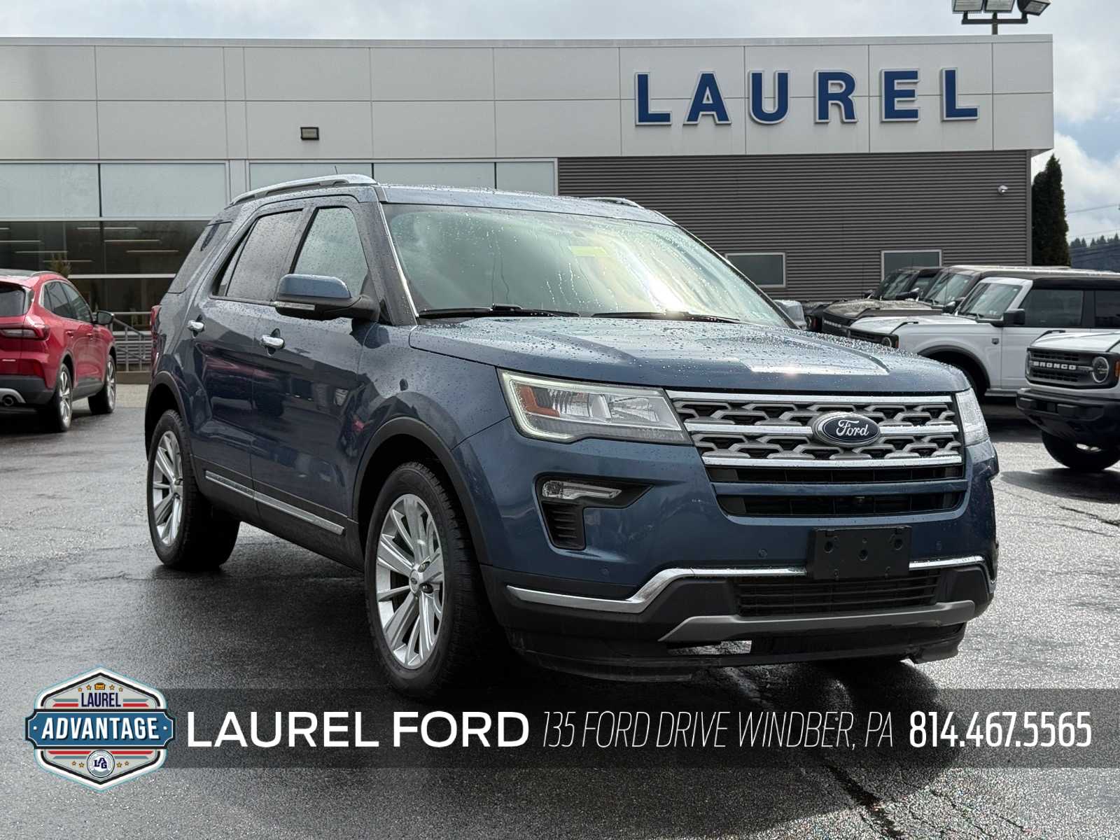 Blue 2019 Ford Explorer Limited AWD SUV / Crossover All-Wheel Drive 6-Speed Automatic