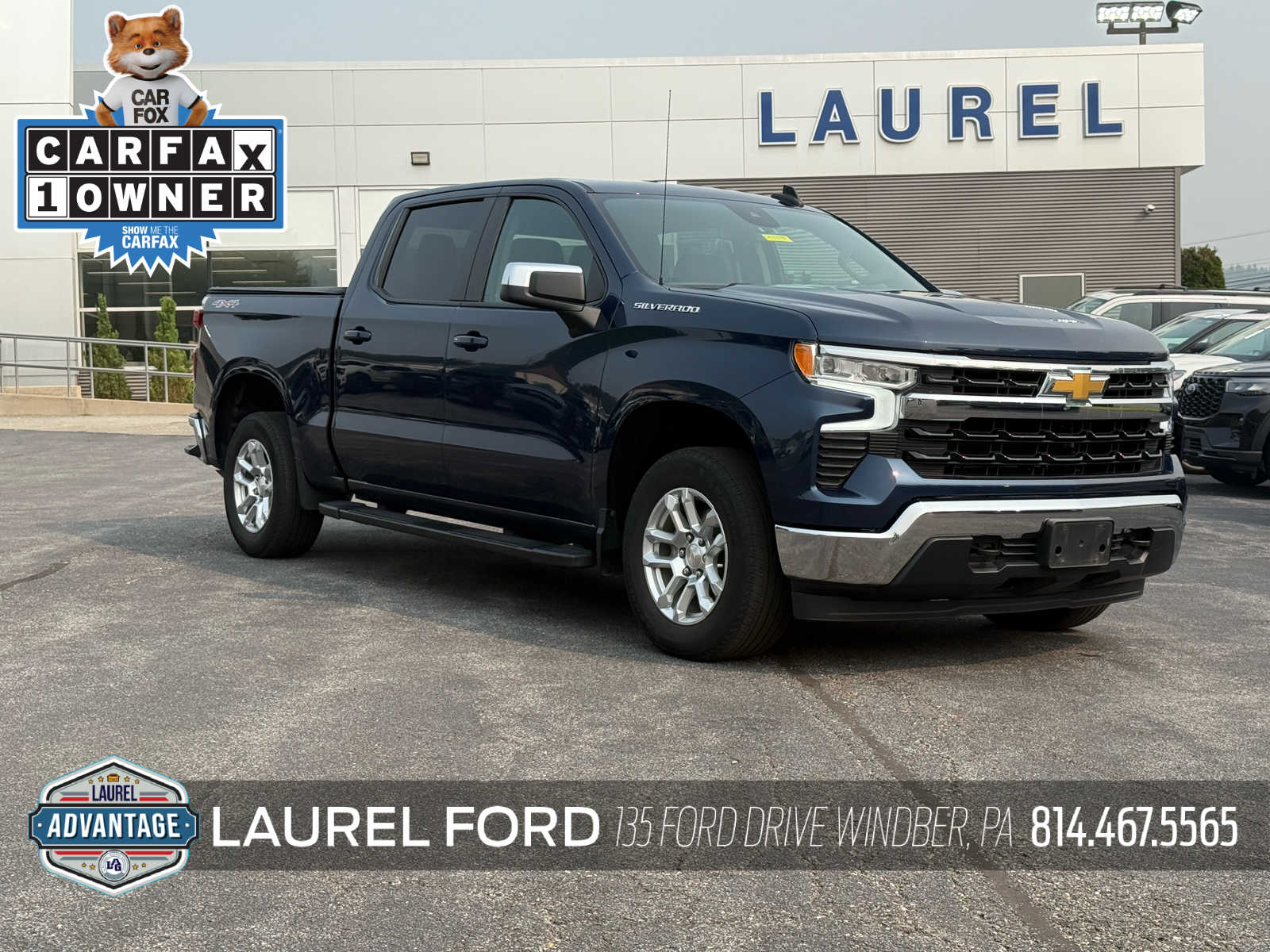 Northsky Blue Metallic 2023 Chevrolet Silverado 1500 Pickup Truck Four-Wheel Drive 8-Speed Automatic