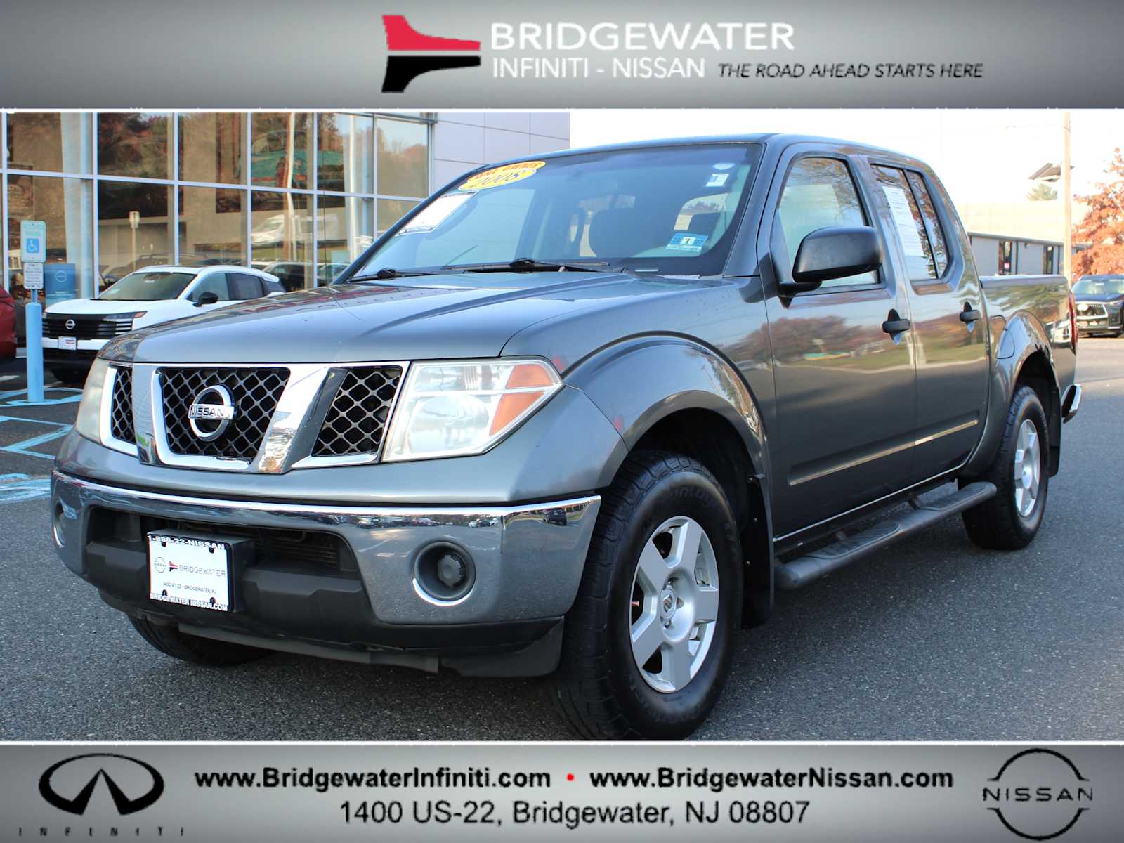 Storm Gray 2008 Nissan Frontier Pickup Truck Four-Wheel Drive Automatic