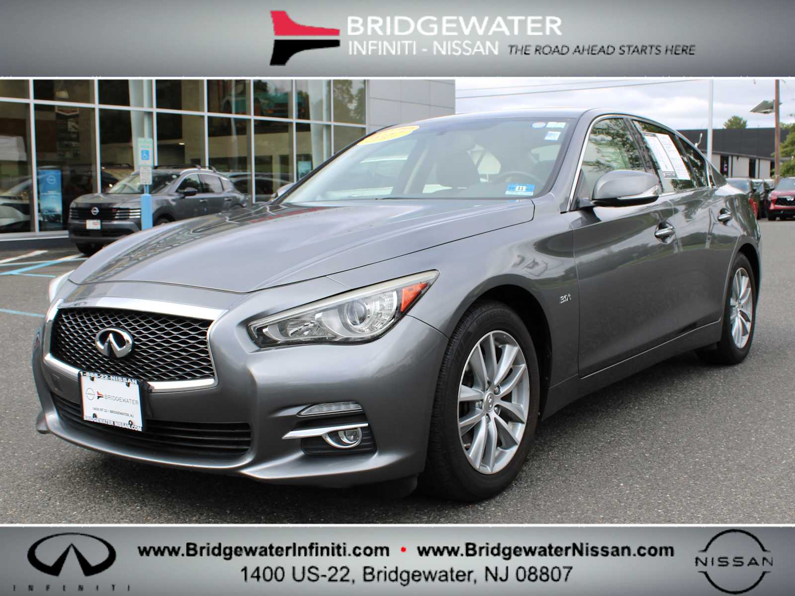 Gray (Graphite Shadow) 2017 INFINITI Q50 Sedan All-Wheel Drive 7-Speed Automatic