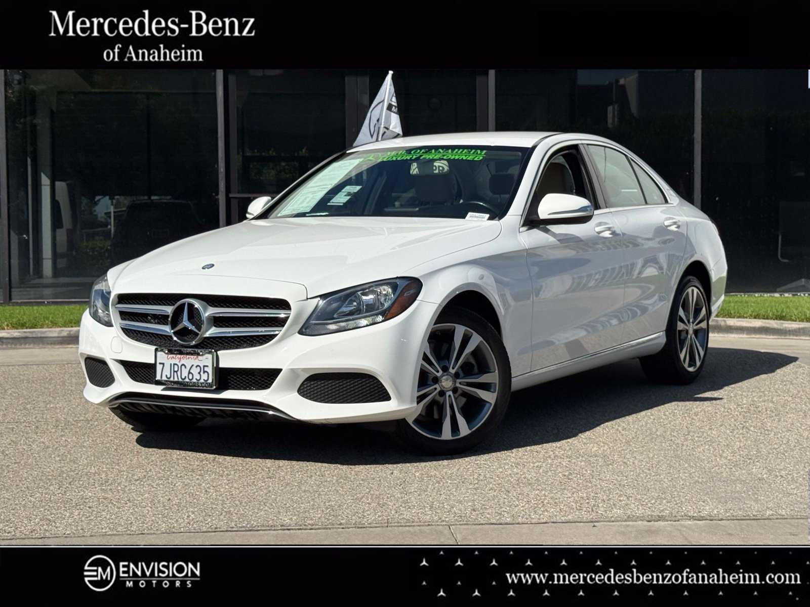 Polar White 2015 Mercedes-Benz C-Class Sedan All-Wheel Drive 7-Speed Automatic
