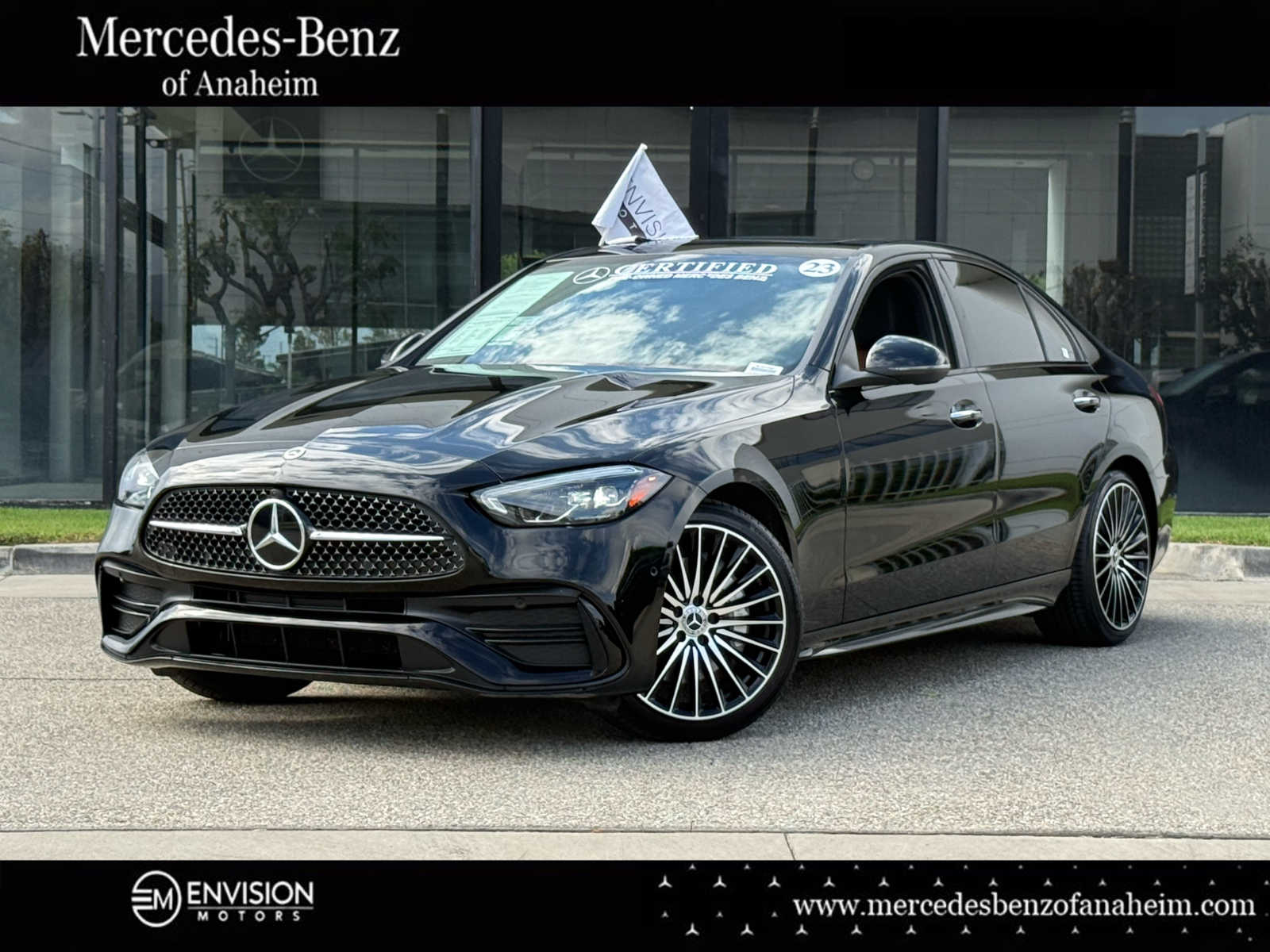 Black 2023 Mercedes-Benz C-Class Sedan Rear-Wheel Drive 9-Speed Automatic