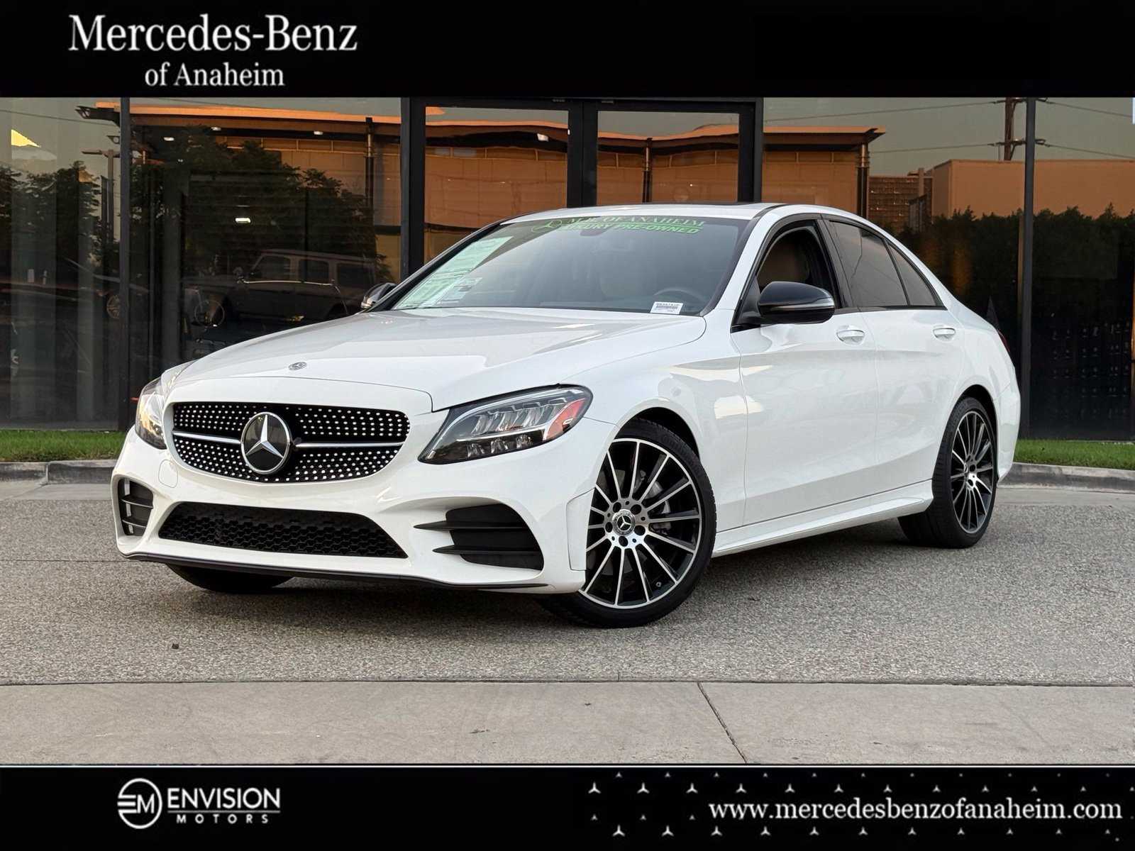 Polar White 2021 Mercedes-Benz C-Class Sedan Rear-Wheel Drive 9-Speed Automatic