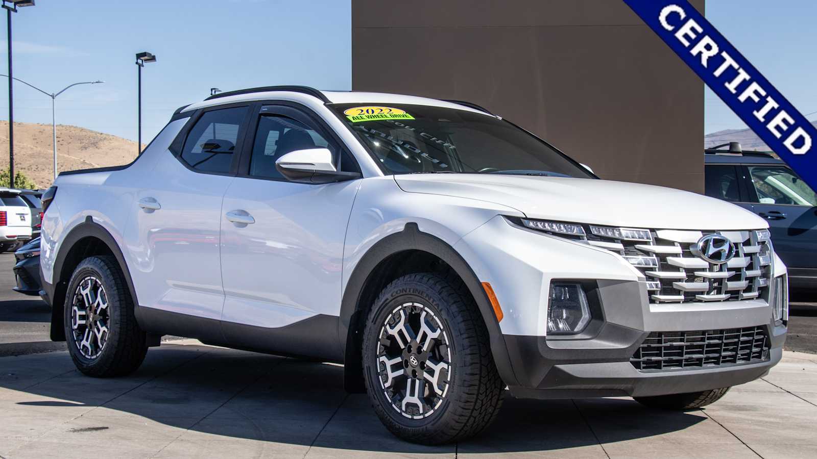 White 2022 Hyundai Santa Cruz Pickup Truck All-Wheel Drive 8-Speed Automatic