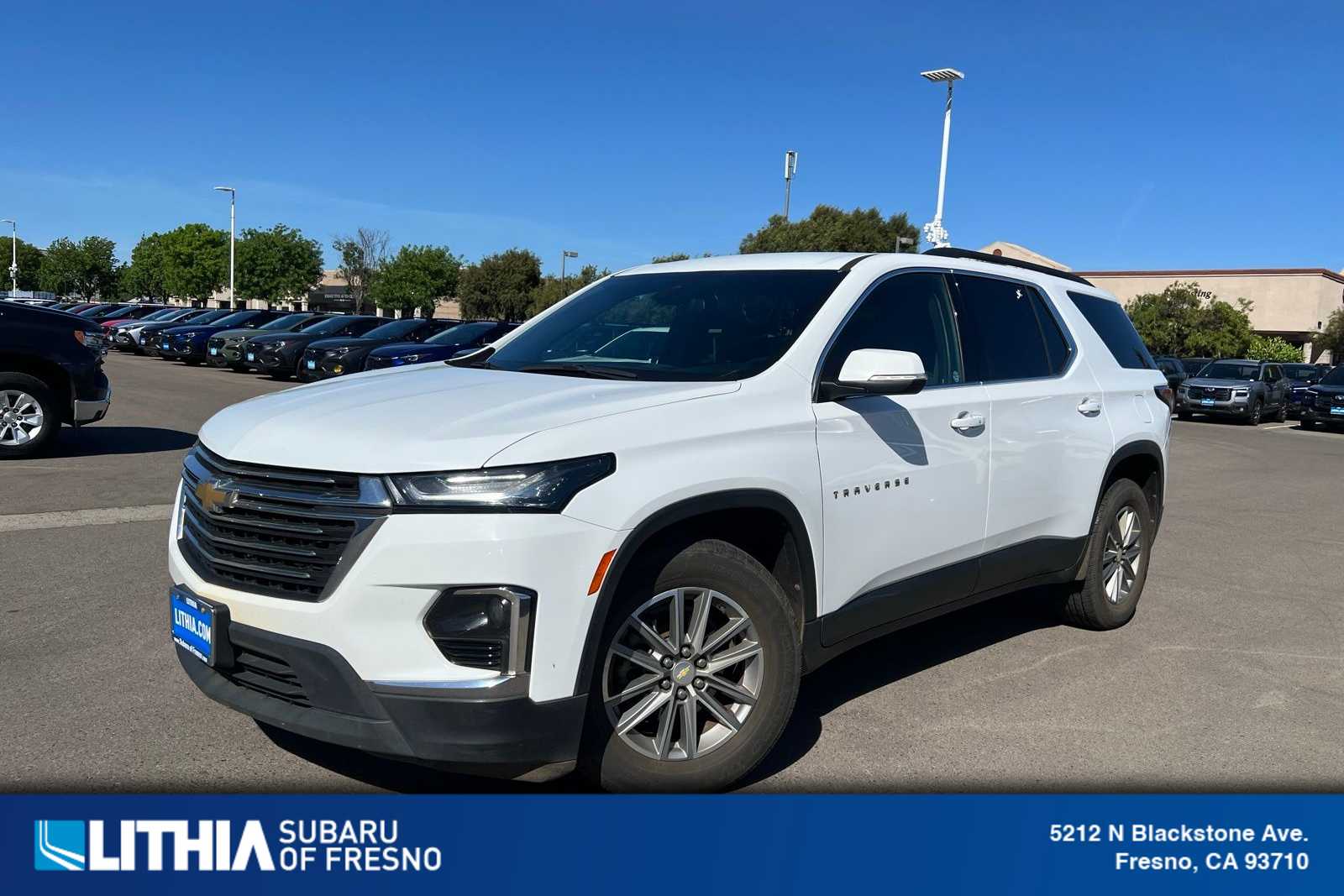 Summit White 2023 Chevrolet Traverse LT Cloth AWD SUV / Crossover Four-Wheel Drive 9-Speed Automatic