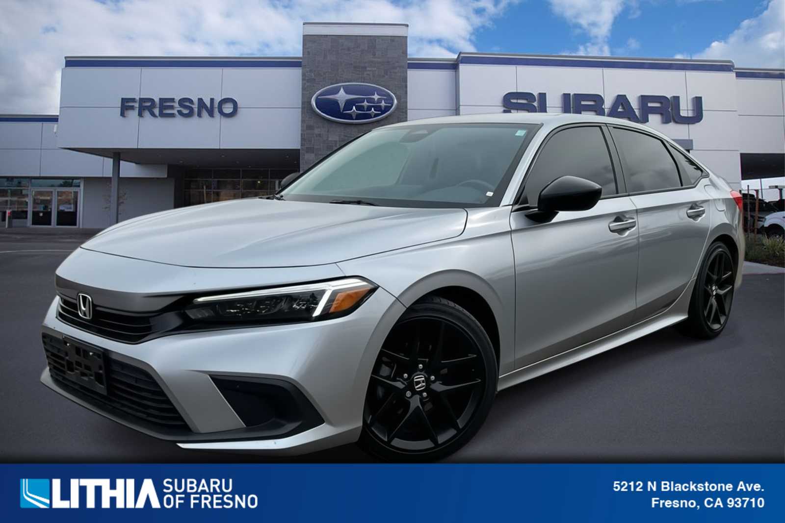 Lunar Silver Metallic 2024 Honda Civic Sport FWD Sedan Front-Wheel Drive Continuously Variable Transmission