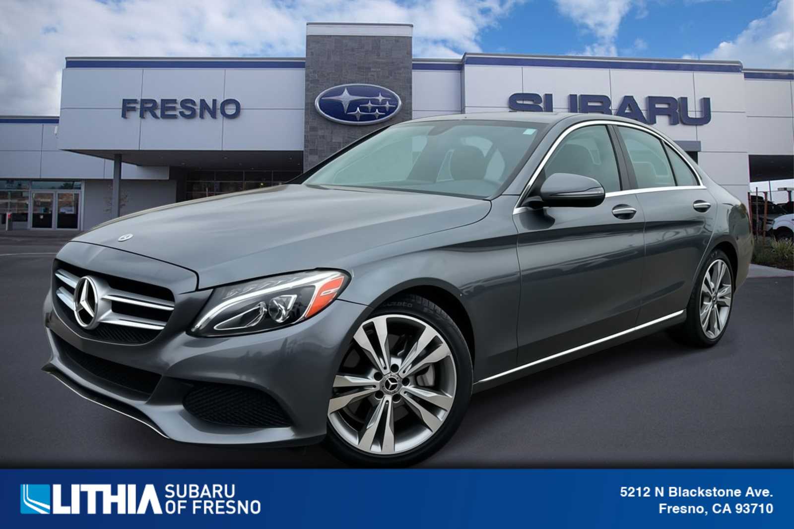 Gray (Selenite Grey Metallic) 2018 Mercedes-Benz C-Class C 300 Sedan RWD Sedan Rear-Wheel Drive 9-Speed Automatic