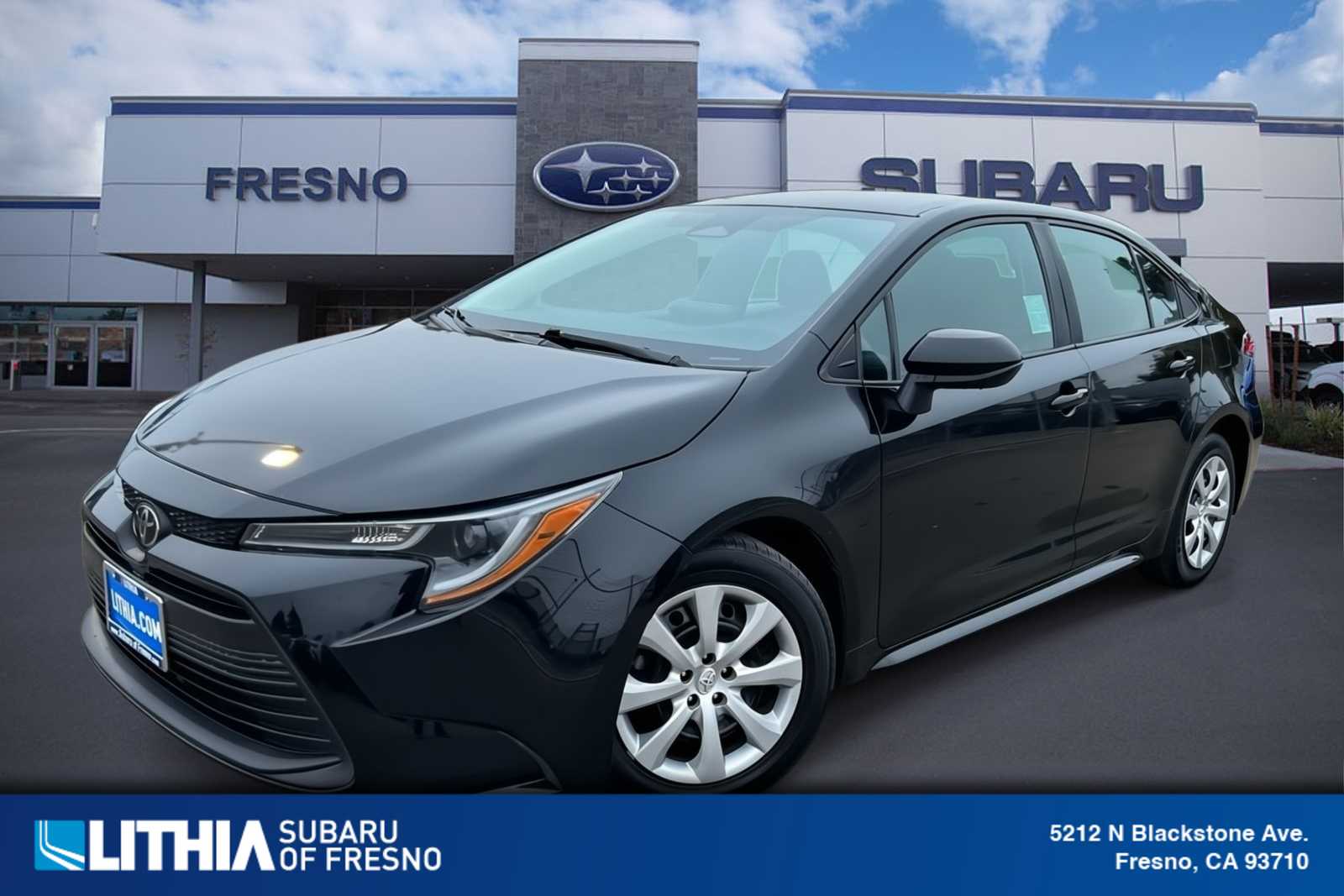 Midnight Black Metallic 2023 Toyota Corolla LE FWD Sedan Front-Wheel Drive Continuously Variable Transmission