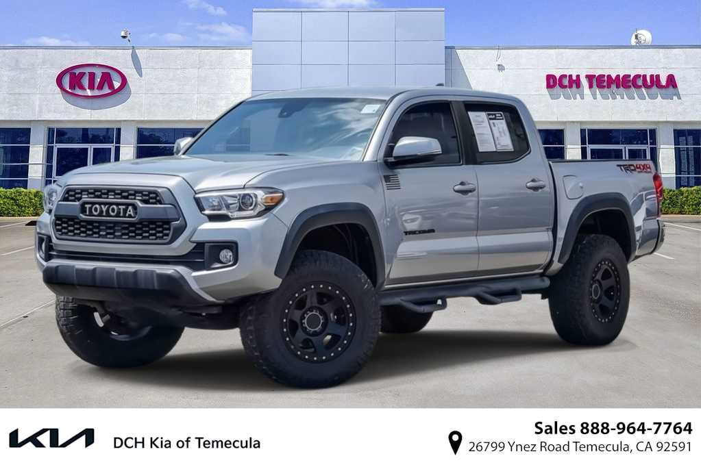 Silver Sky Metallic 2019 Toyota Tacoma TRD Off Road Double Cab 4WD Pickup Truck Four-Wheel Drive 6-Speed Manual