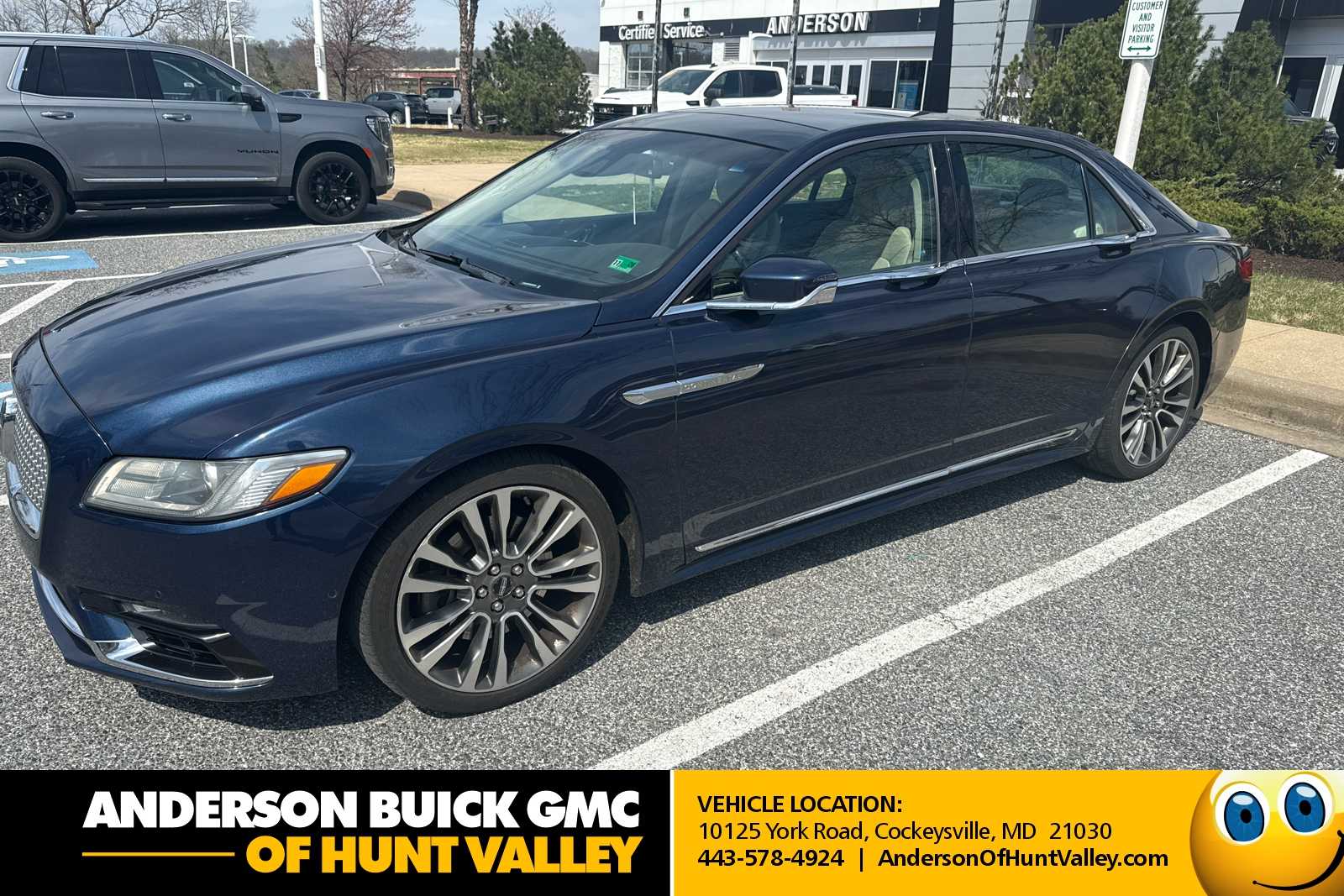 Midnight Sapphire Blue Metallic 2017 Lincoln Continental Reserve AWD Sedan All-Wheel Drive 6-Speed Automatic
