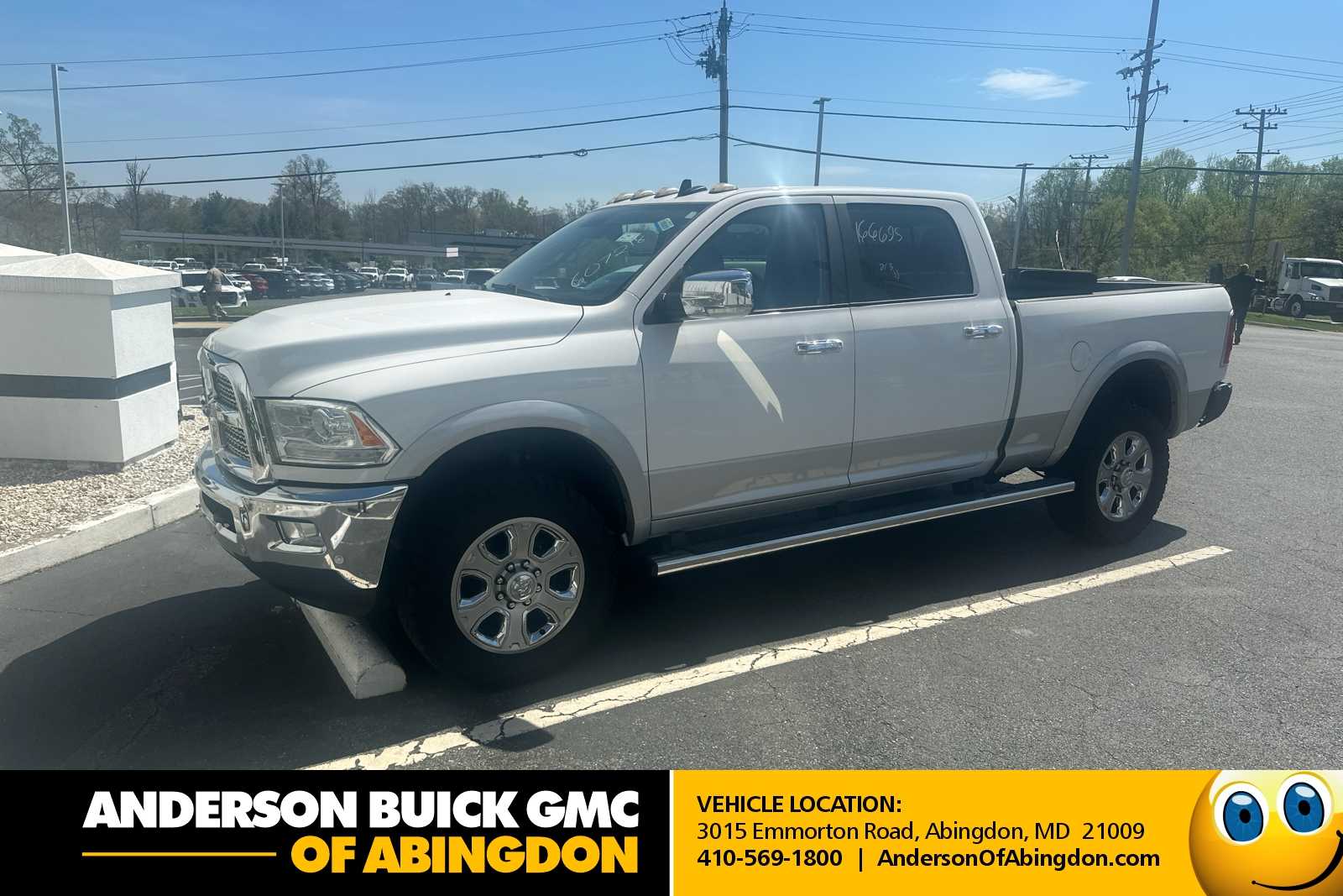 Bright White Clearcoat 2017 RAM 2500 Laramie Crew Cab 4WD Pickup Truck Four-Wheel Drive 6-Speed Automatic