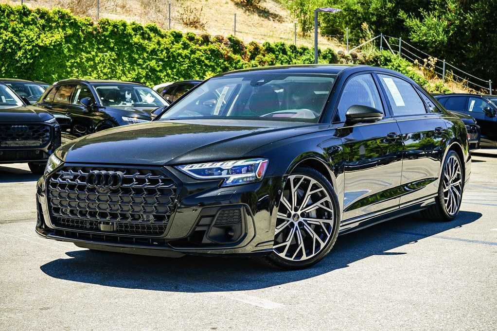 Mythos Black Metallic 2024 Audi A8 Sedan All-Wheel Drive 8-Speed Automatic