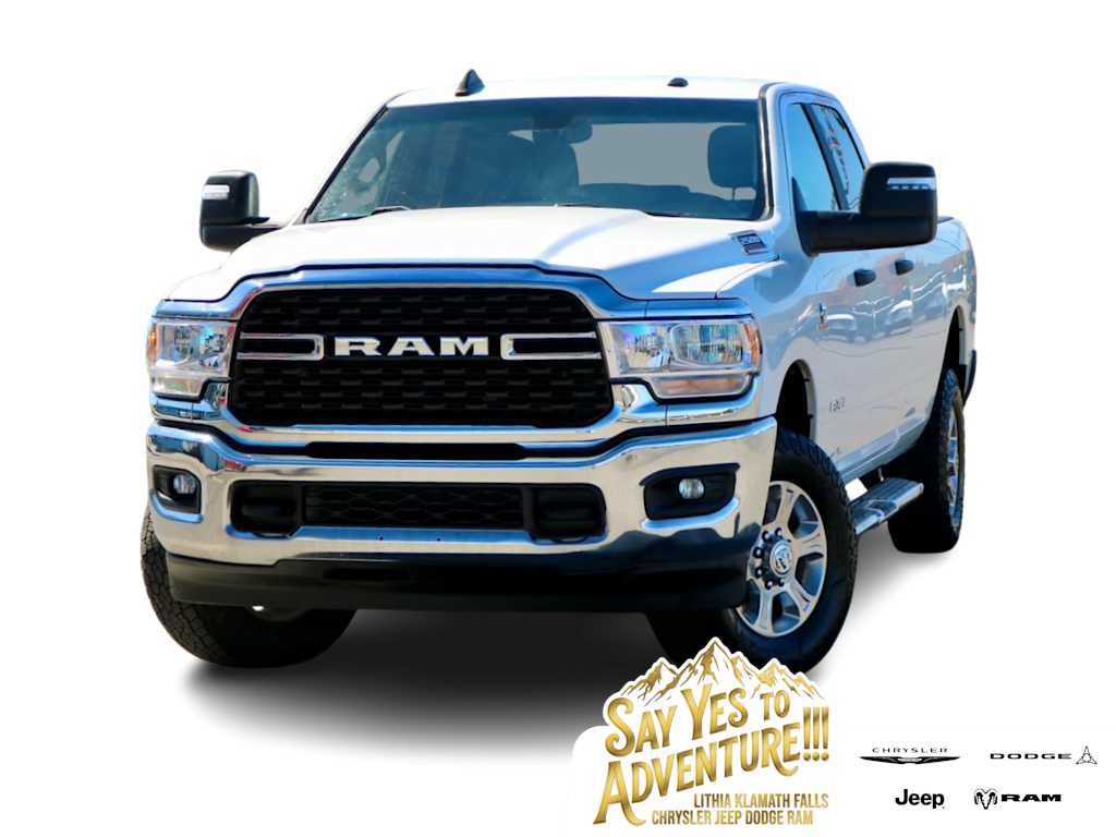 Bright White Clearcoat 2024 RAM 2500 Big Horn Crew Cab LB 4WD Pickup Truck Four-Wheel Drive 6-Speed Automatic