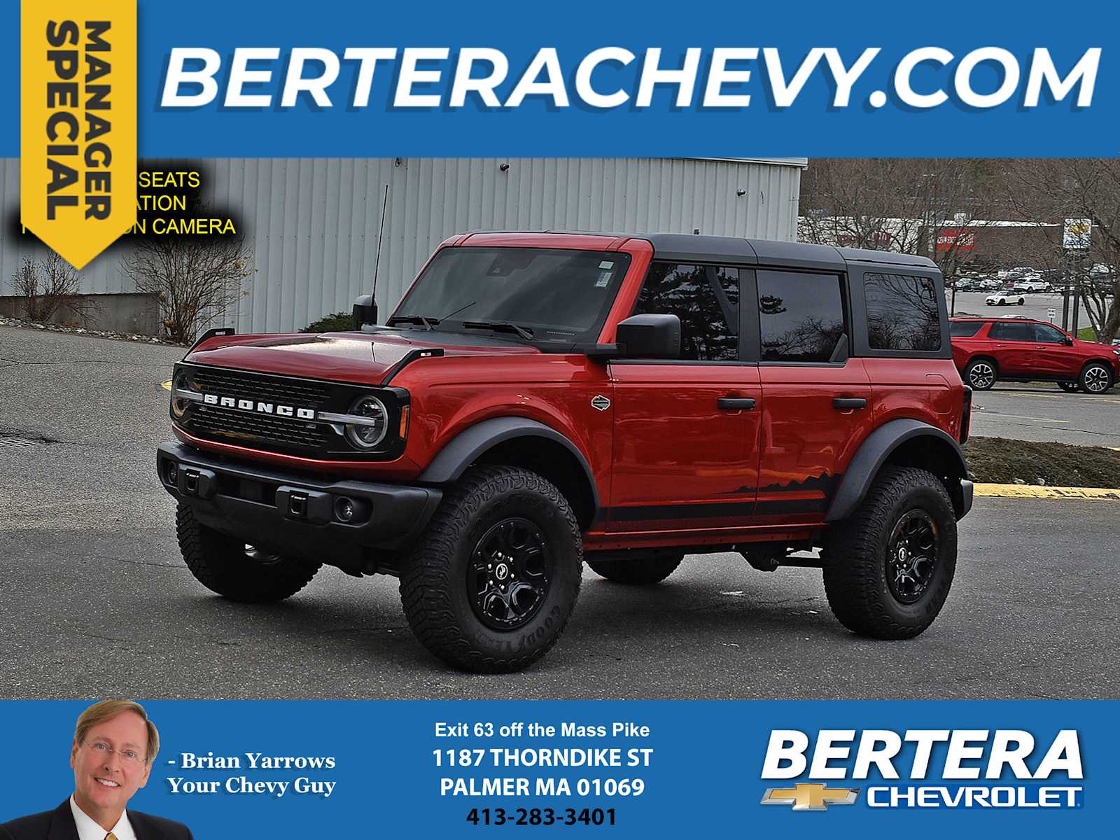 Hot Pepper Red Tinted Clearcoat 2023 Ford Bronco Wildtrak Advanced 4-Door 4WD SUV / Crossover Four-Wheel Drive Automatic