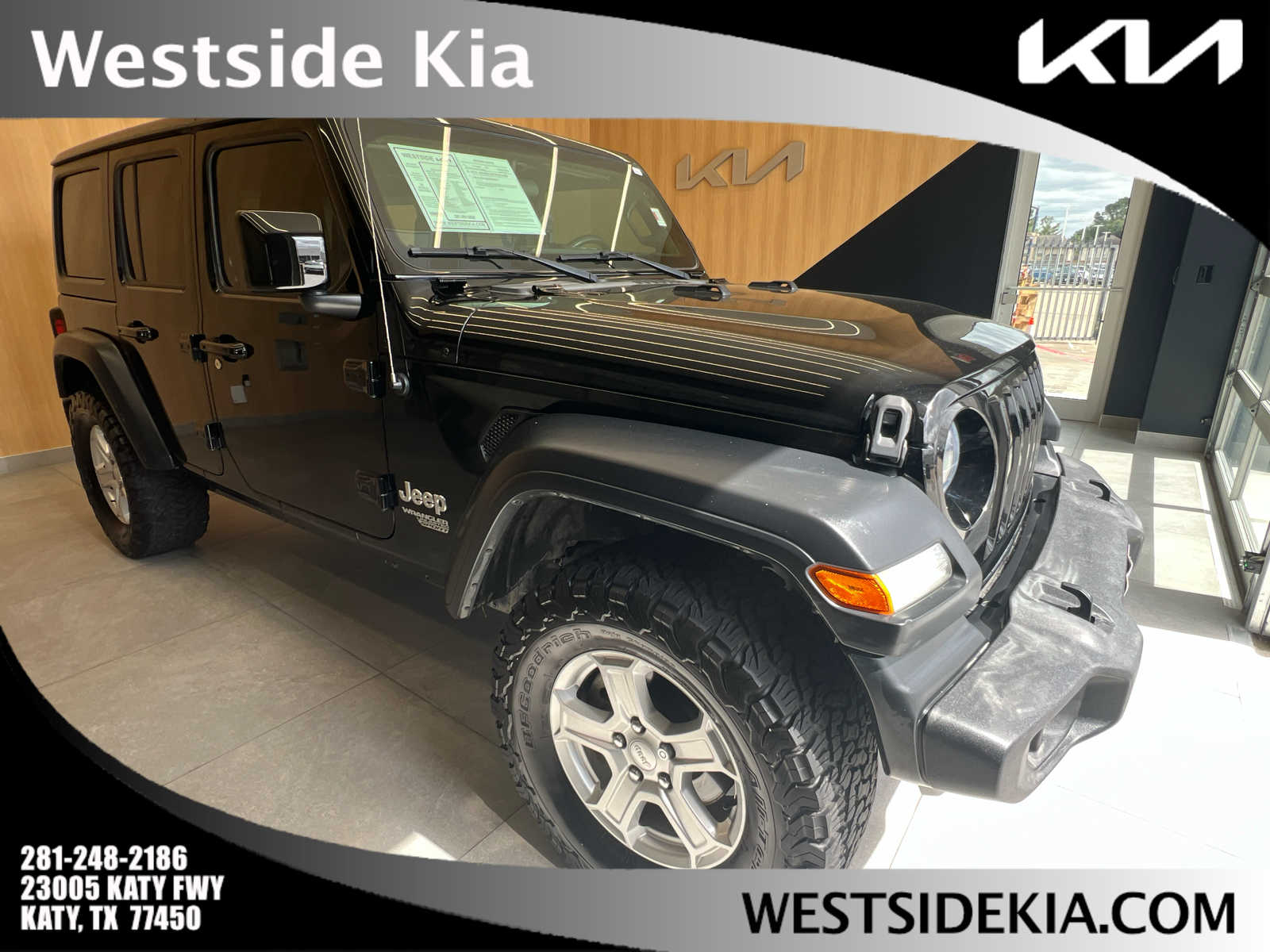 2019 Jeep Wrangler Unlimited Sport S Black Clearcoat at Group 1 GMC Buick South
