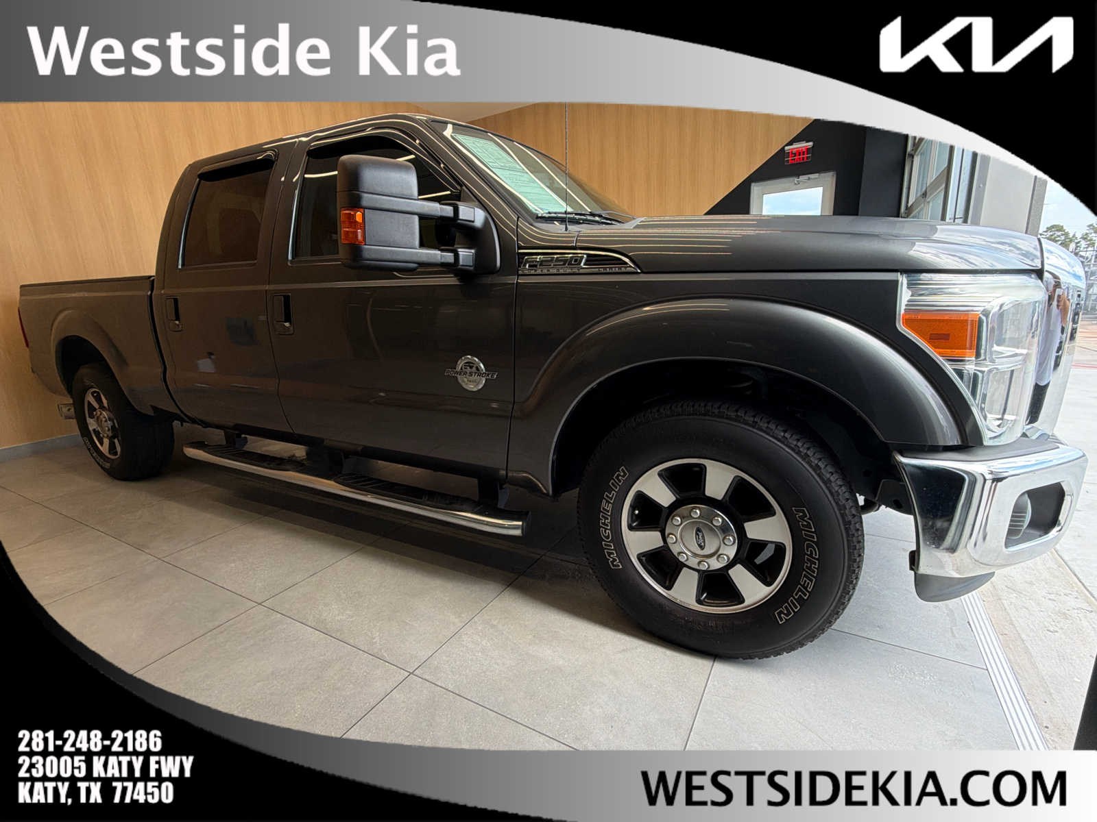 Gray (Magnetic Metallic) 2015 Ford F-250 Super Duty Pickup Truck 4X2 6-Speed Automatic