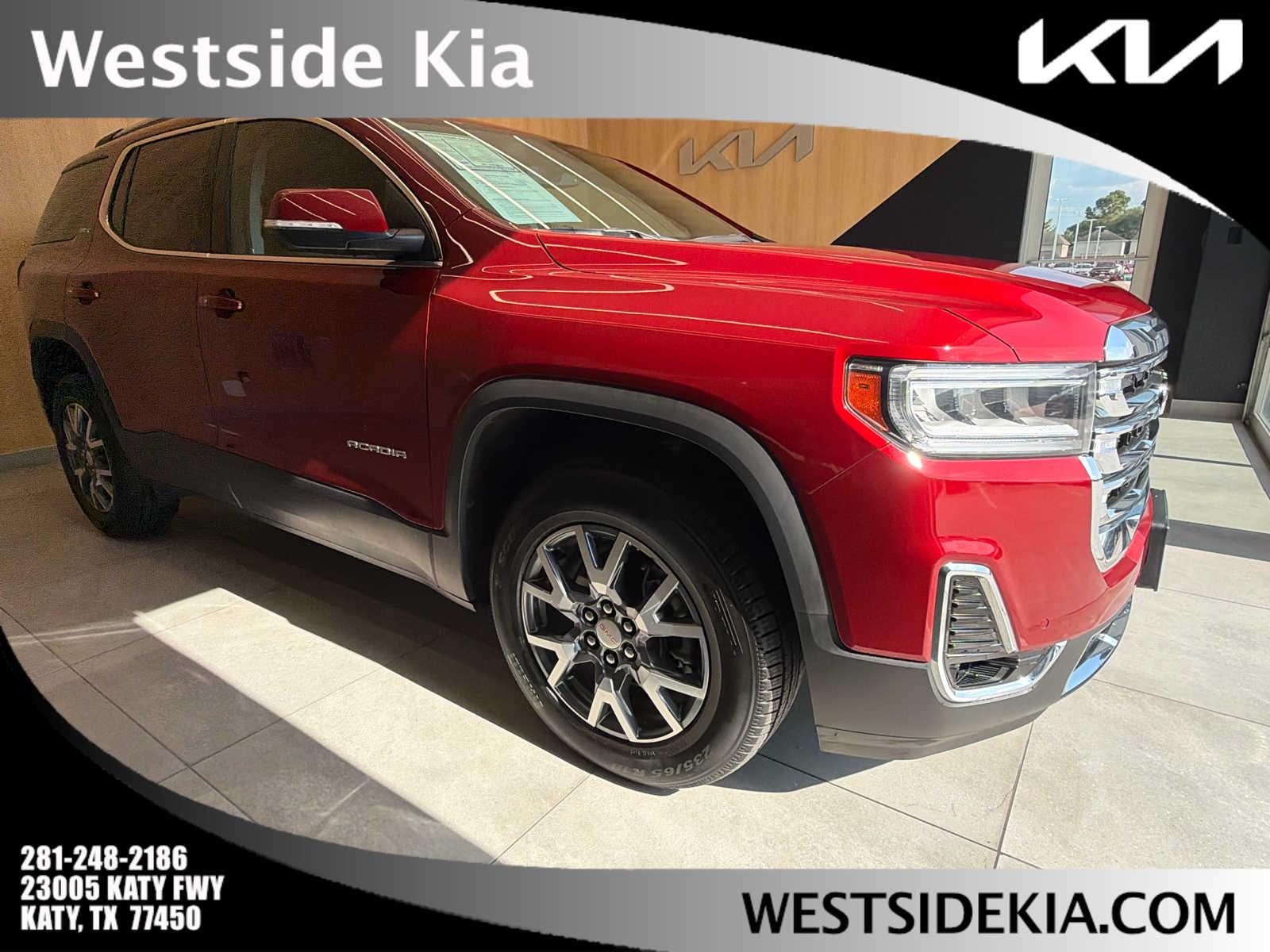 2023 GMC Acadia SLT Volcanic Red Tintcoat at Lone Star Chevrolet