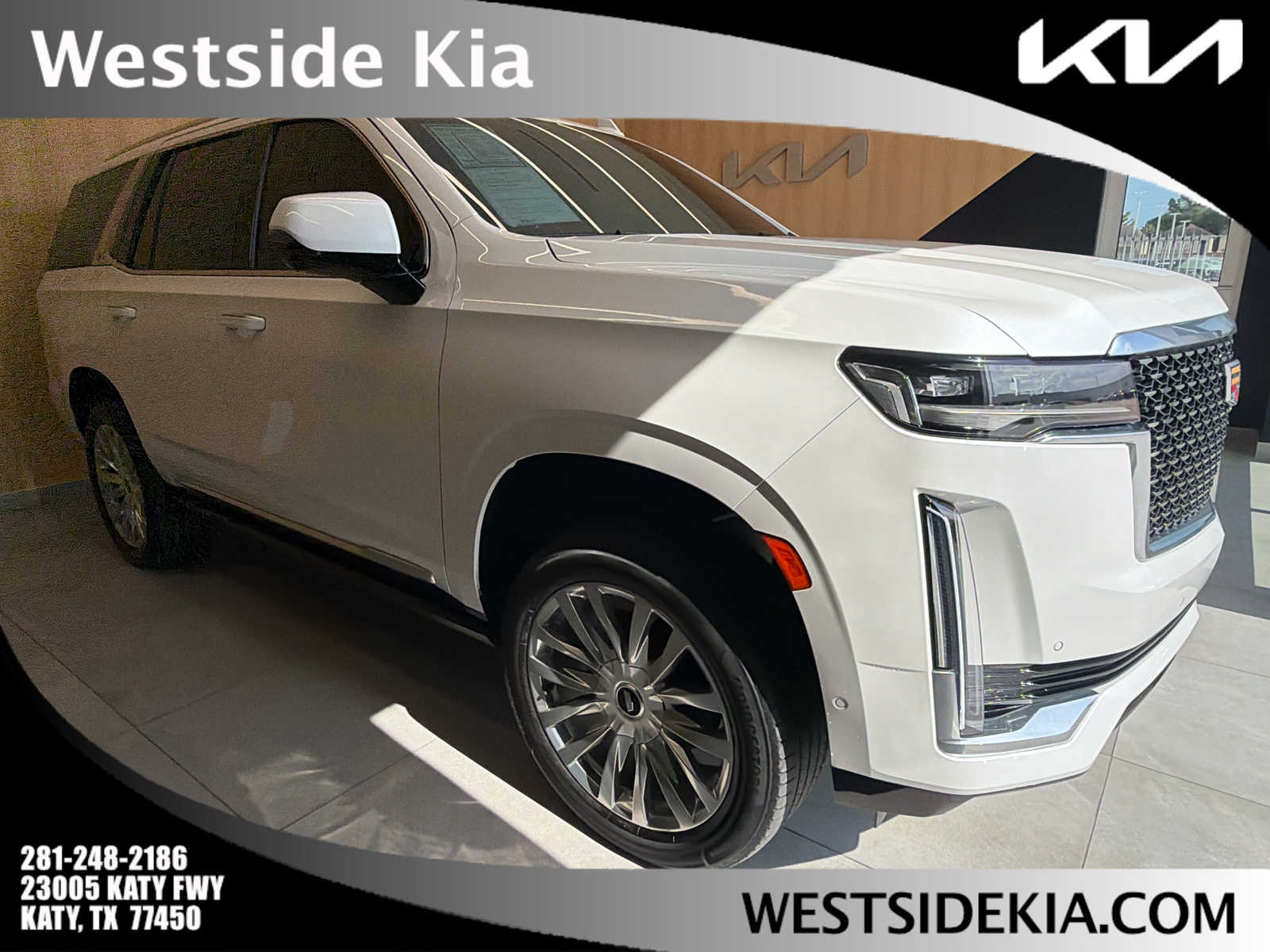 2022 Cadillac Escalade Premium Luxury Crystal White Tricoat at Davis Chevrolet