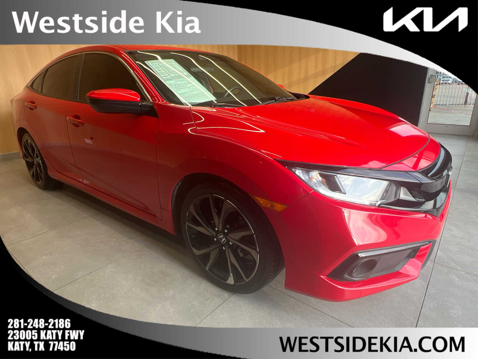 2021 Honda Civic Sedan Sport Rallye Red at Honda of Clear Lake