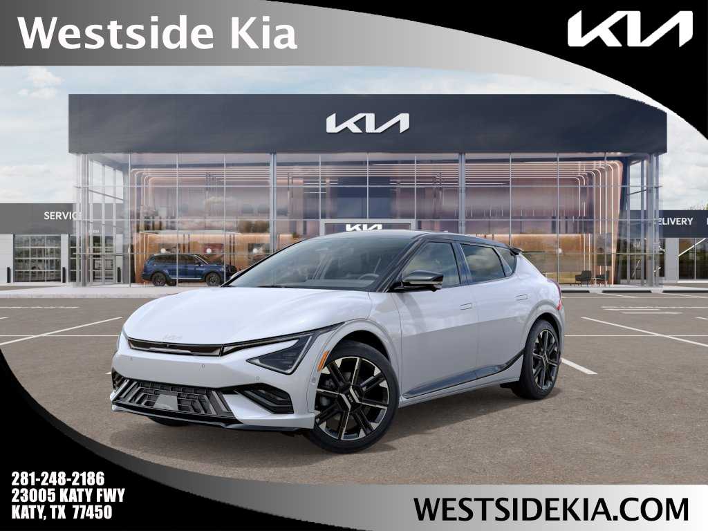 2026 Kia EV6 GT-Line Glacier White Pearl/Black Roof at Beck & Masten Kia