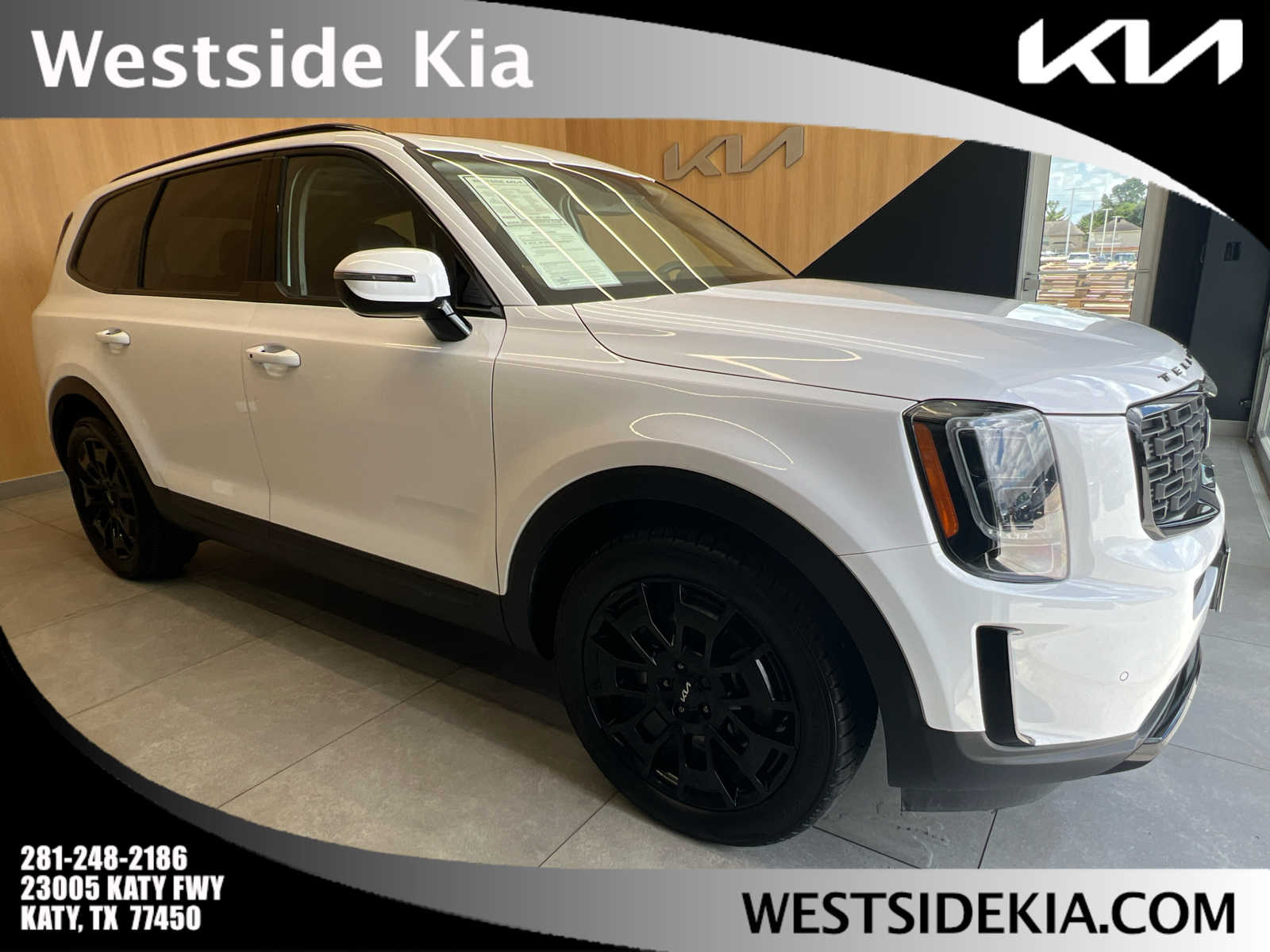 2022 Kia Telluride SX Glacial White Pearl at Westside Kia