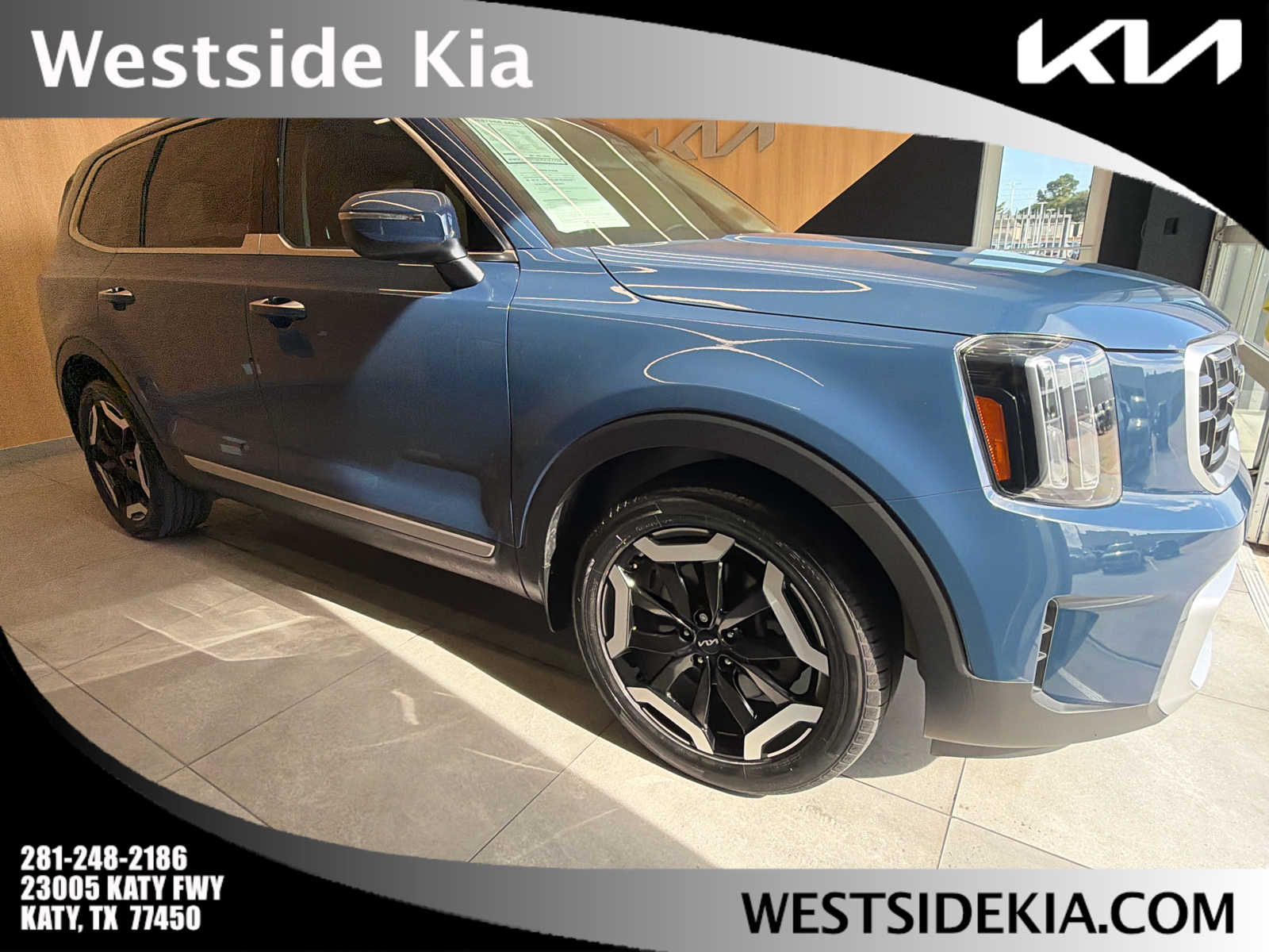 2023 Kia Telluride S Midnight Lake Blue at Beck & Masten Kia