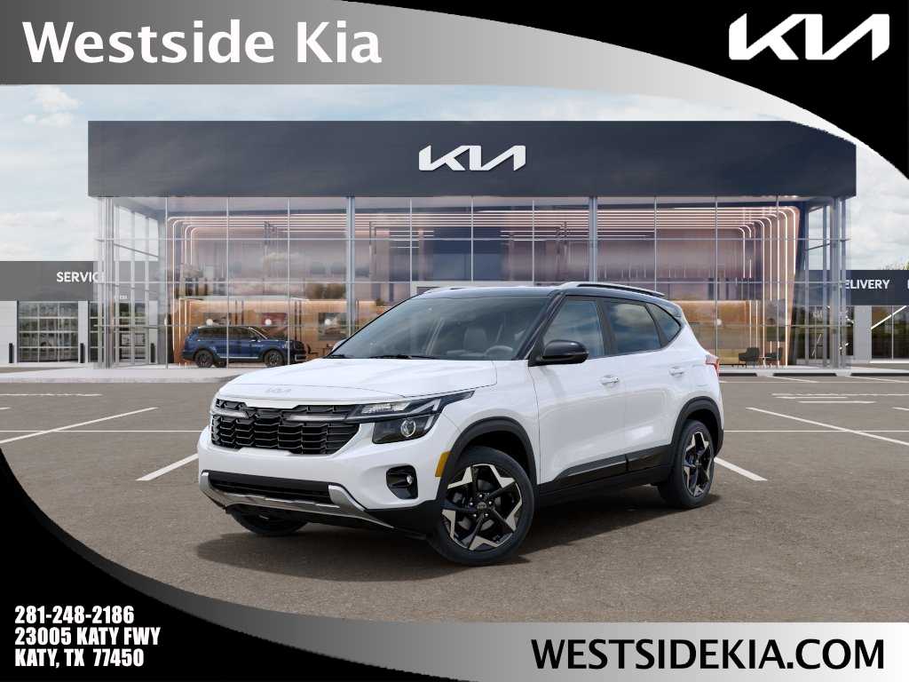 2026 Kia Seltos S Clear White/Black Roof at Beck & Masten Kia