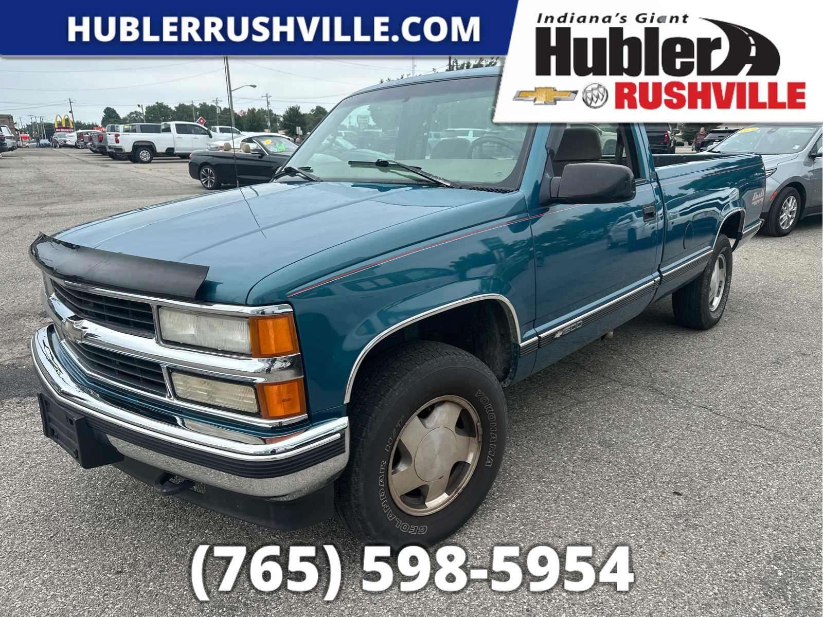Medium Blue-Green (Met) 1997 Chevrolet C/K 1500 Pickup Truck 5-Speed Manual