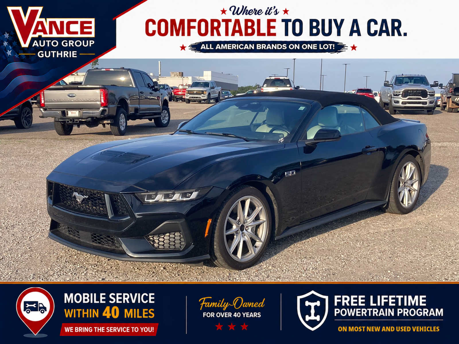 Shadow Black 2024 Ford Mustang GT Premium Convertible RWD Convertible Rear-Wheel Drive Automatic