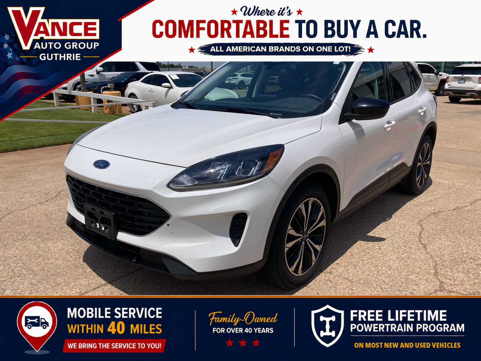 Oxford White 2022 Ford Escape SUV / Crossover All-Wheel Drive 8-Speed Automatic