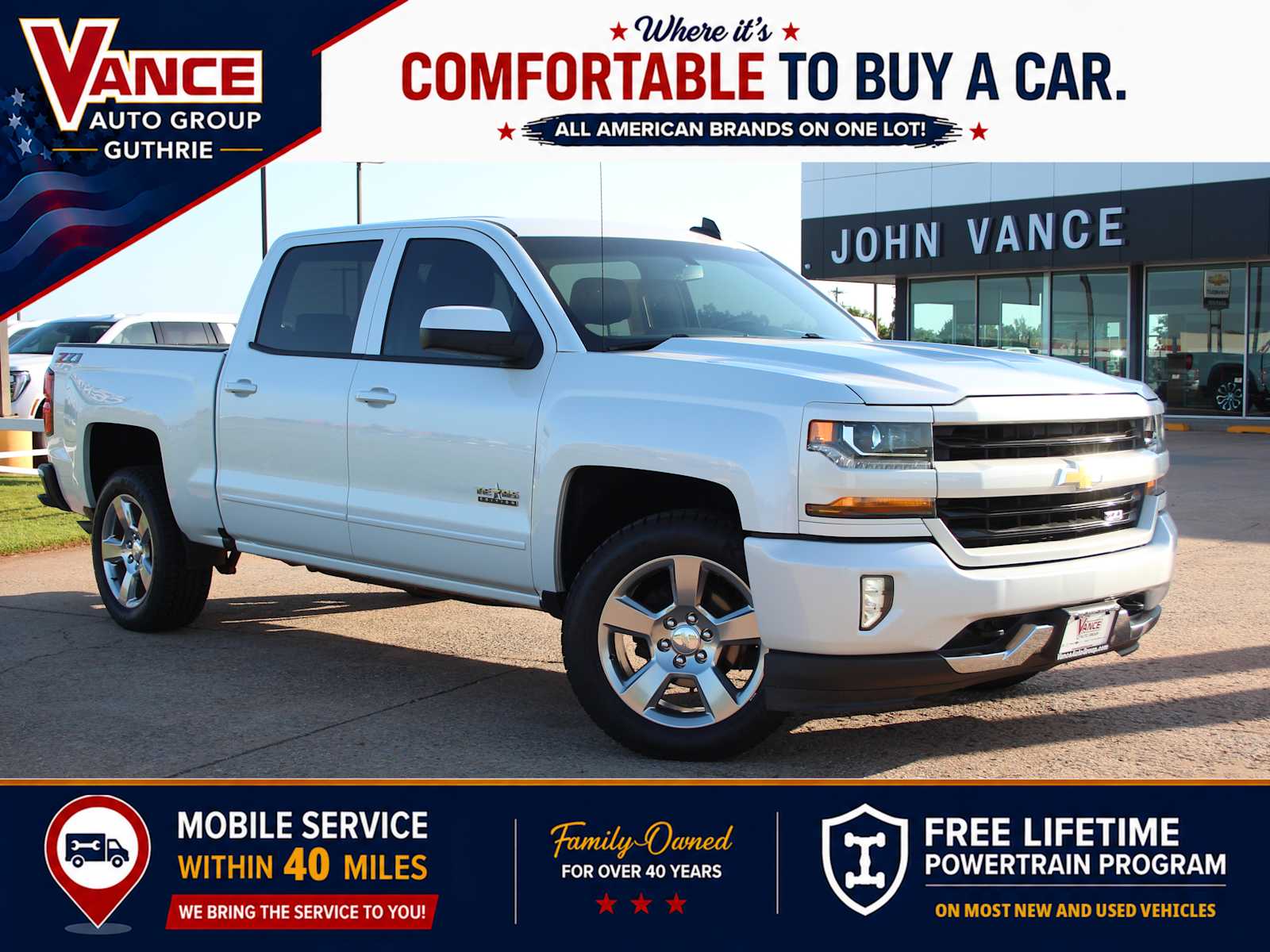 White (Iridescent Pearl Tricoat) 2018 Chevrolet Silverado 1500 Pickup Truck Four-Wheel Drive 6-Speed Automatic