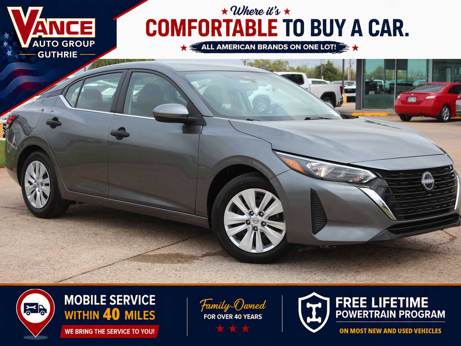 Gray (Gun Metallic) 2025 Nissan Sentra S FWD Sedan Front-Wheel Drive Continuously Variable Transmission
