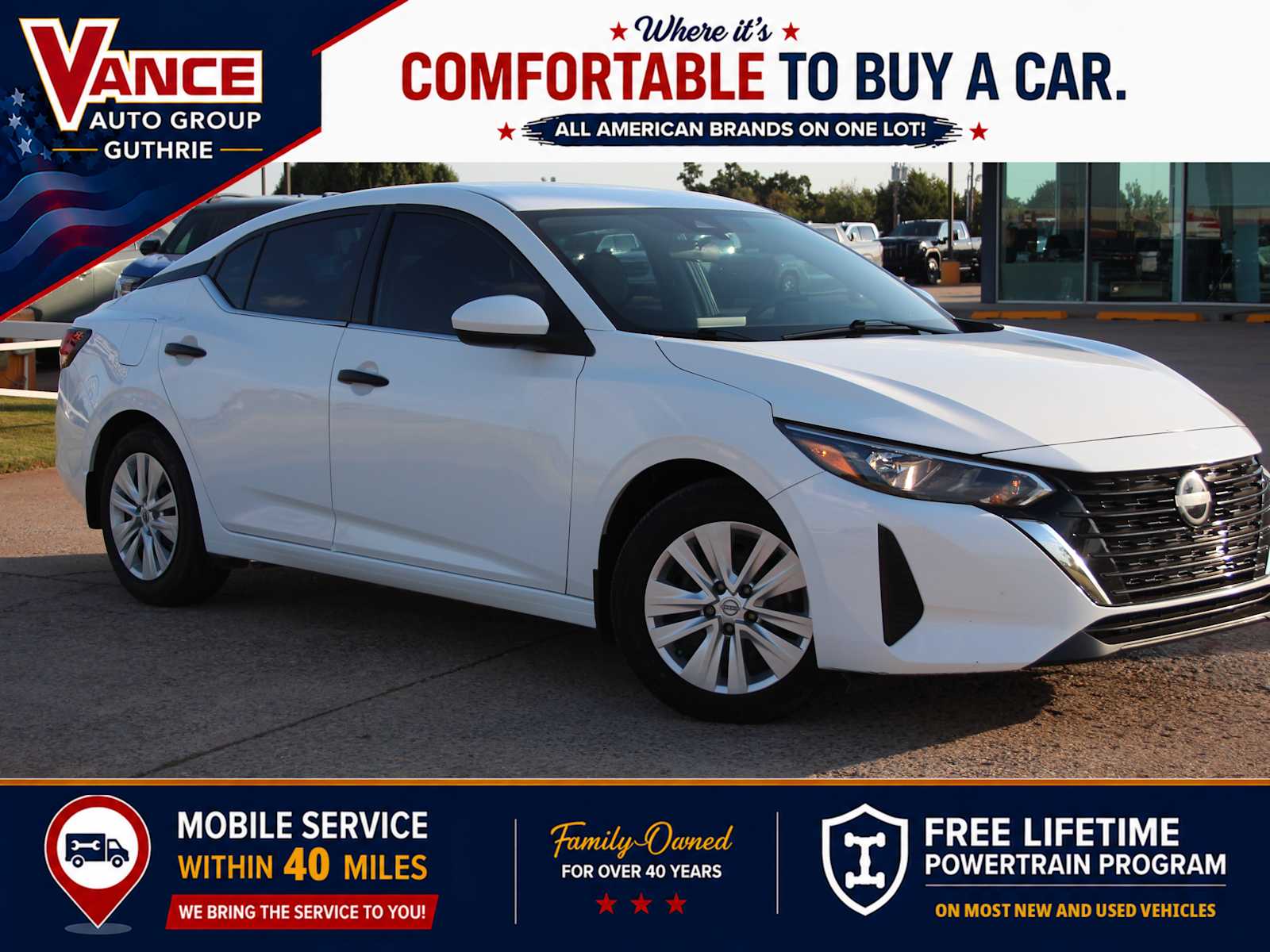 White (Fresh Powder) 2024 Nissan Sentra Sedan Front-Wheel Drive Continuously Variable Transmission