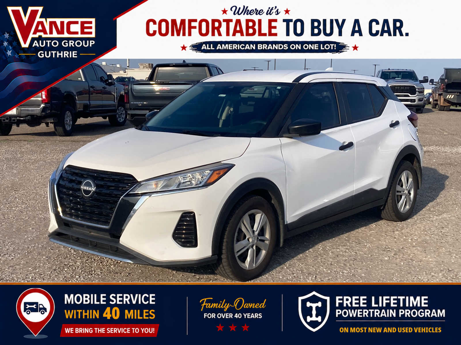 White (Fresh Powder) 2022 Nissan Kicks S FWD SUV / Crossover Front-Wheel Drive Continuously Variable Transmission