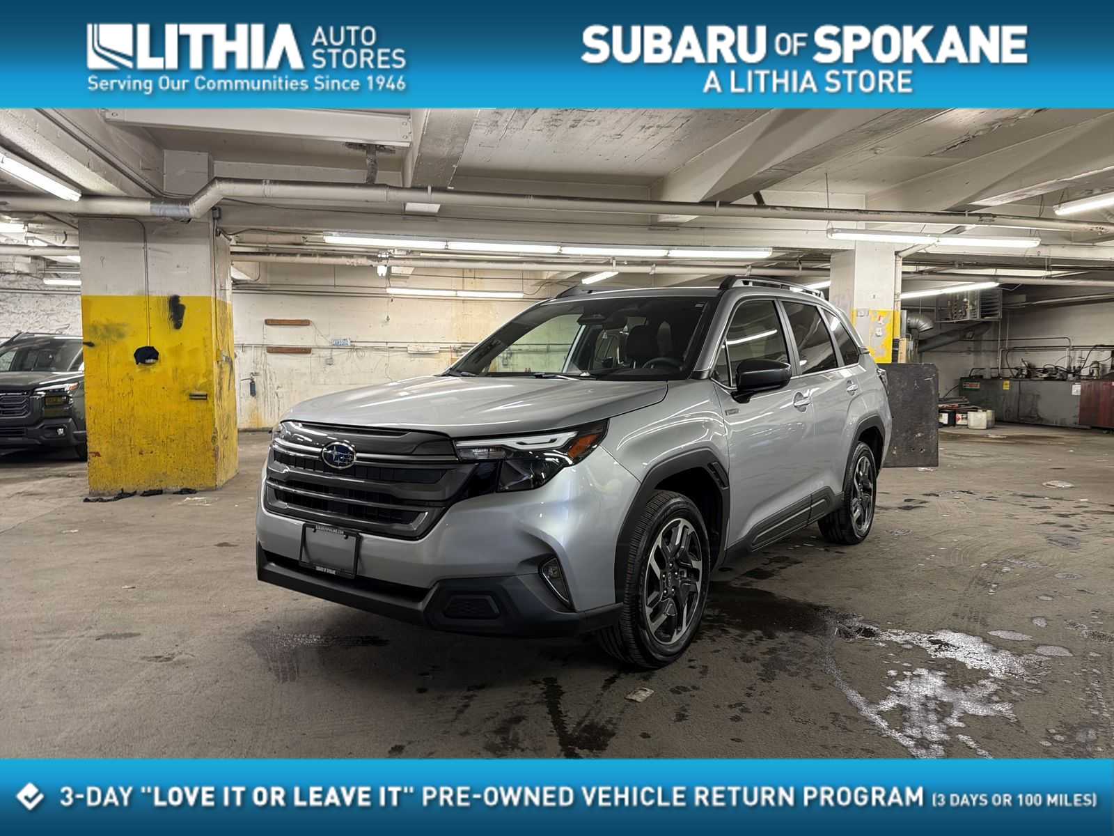 Ice Silver Metallic 2025 Subaru Forester Hybrid Premium AWD SUV / Crossover All-Wheel Drive Continuously Variable Transmission