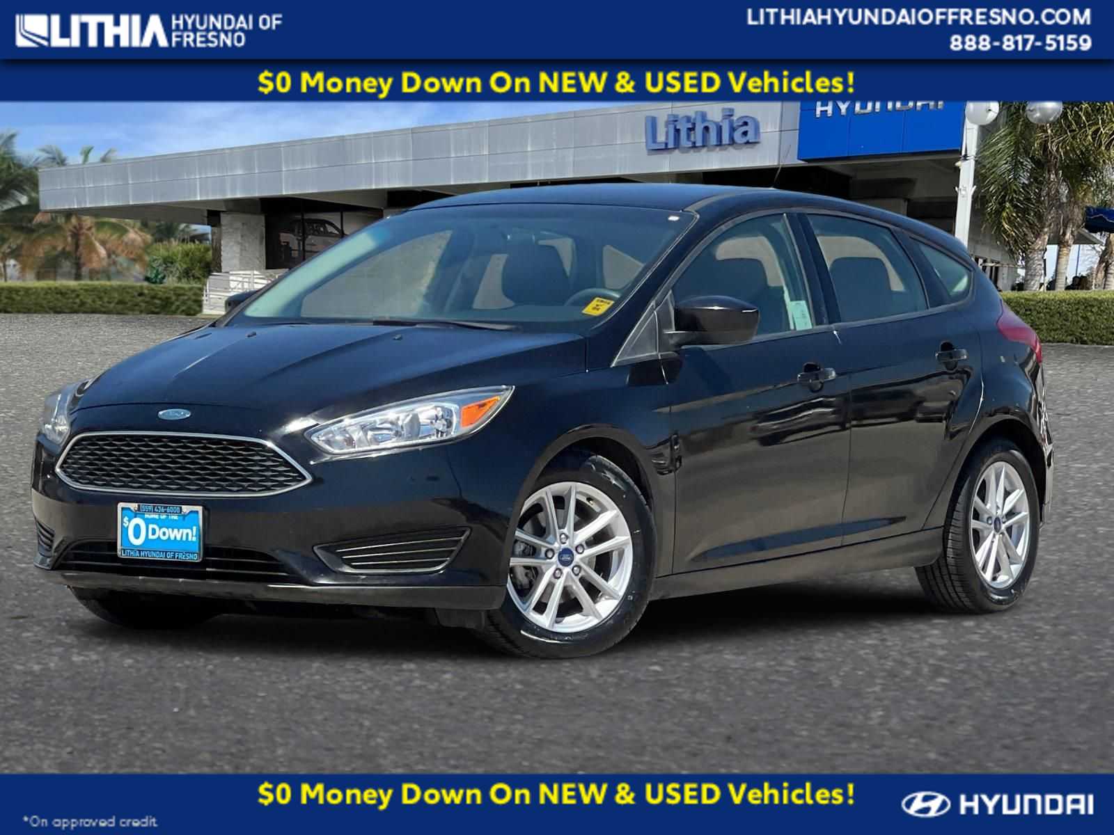 Shadow Black 2018 Ford Focus Hatchback Front-Wheel Drive 6-Speed Automatic