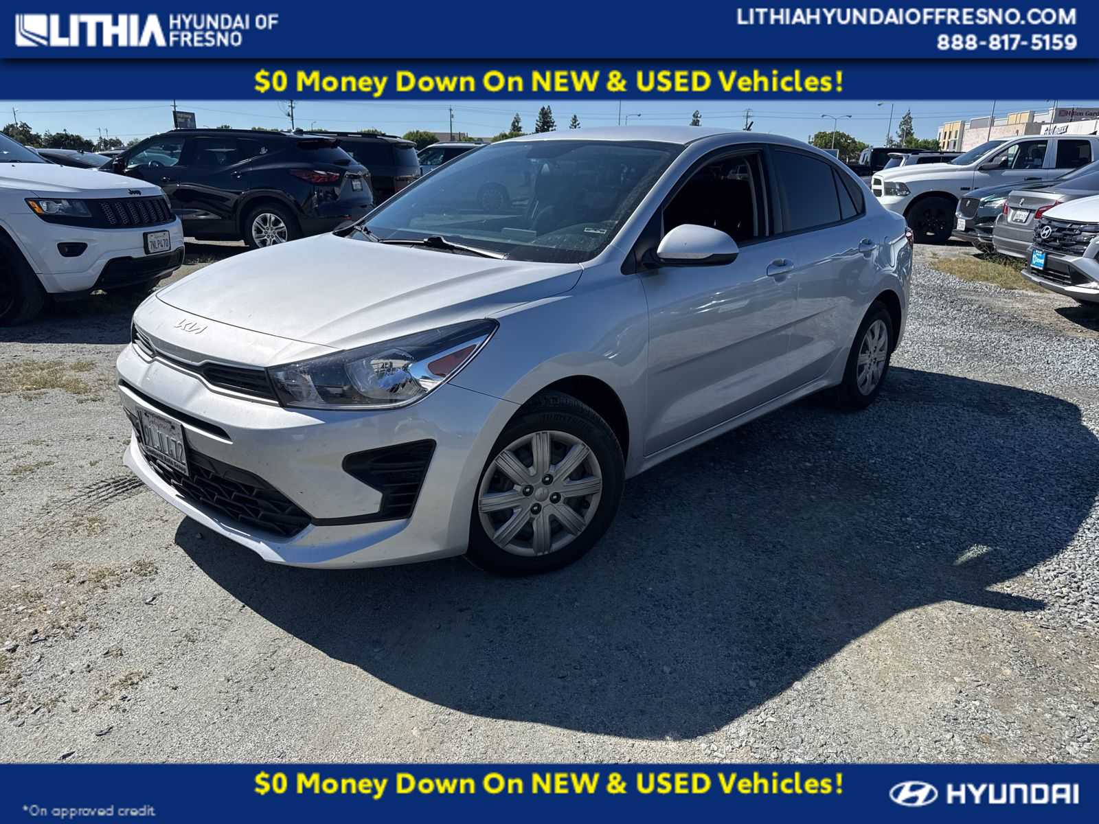Silky Silver 2022 Kia Rio LX FWD Sedan Front-Wheel Drive Continuously Variable Transmission