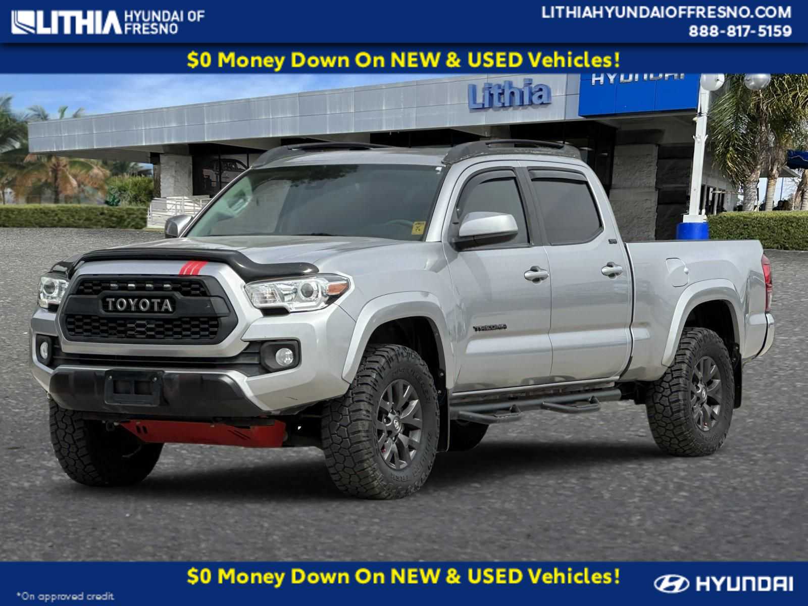 Silver Sky Metallic 2021 Toyota Tacoma SR5 V6 Double Cab LB RWD Pickup Truck 4X2 6-Speed Automatic